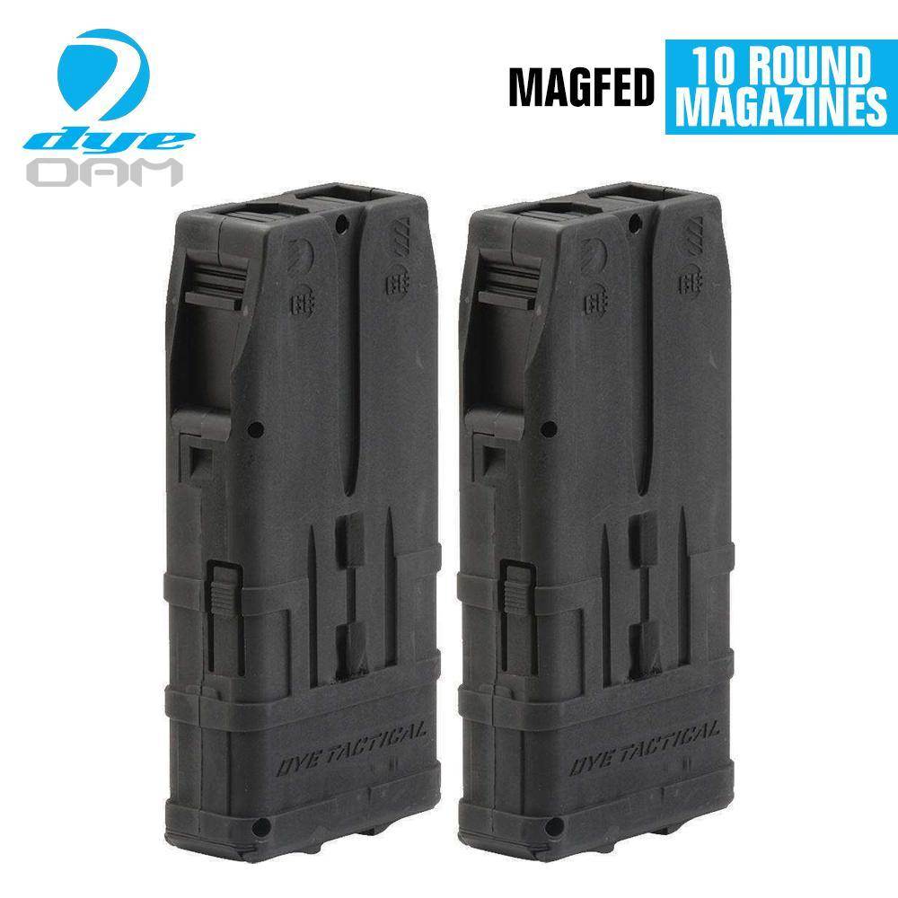 Dye DAM Tactical 10 Round Magazine - 2 Pack - Black - PaintballDeals.com