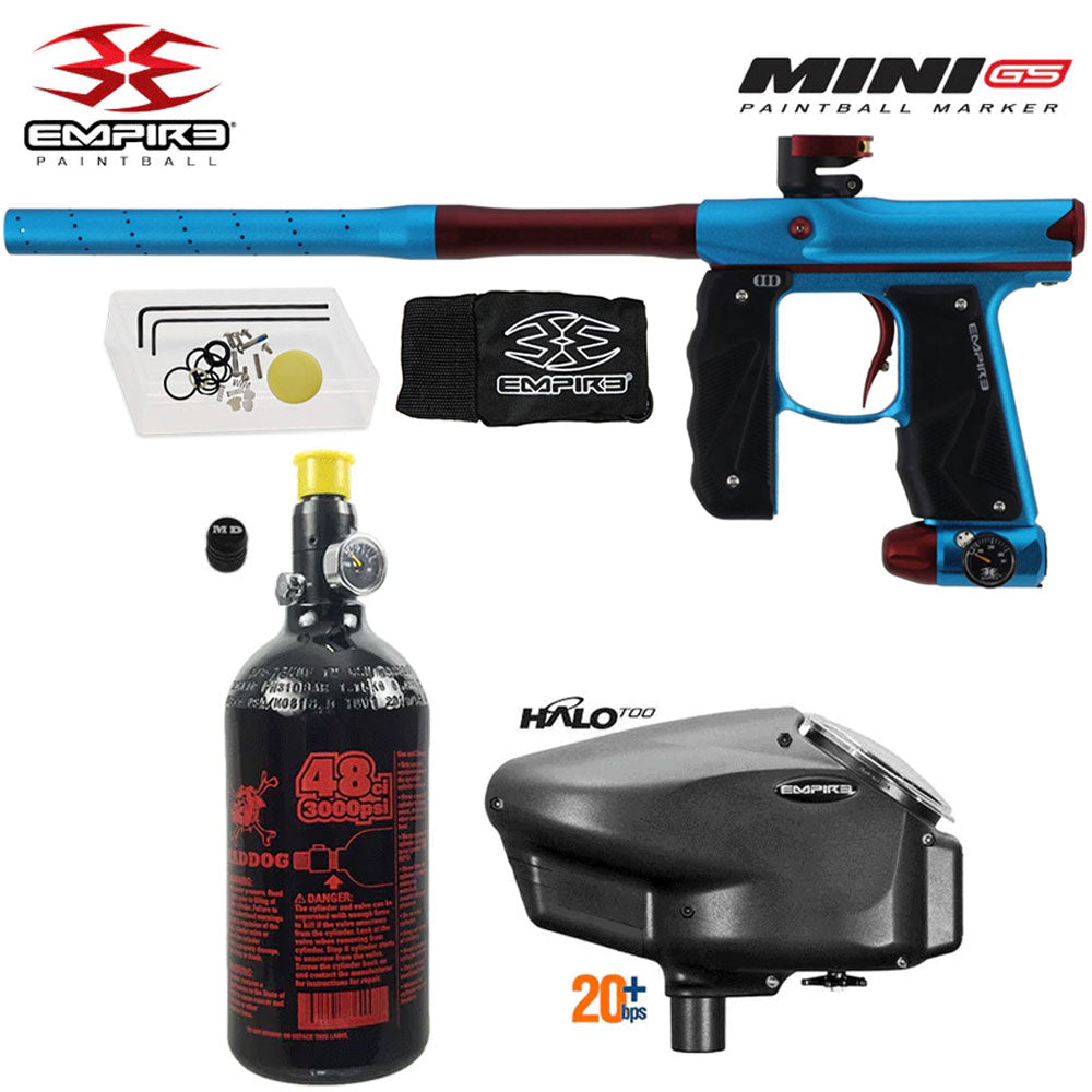 Empire Mini GS Electronic Marker Packages (HPA Kits) std config, marker, ready to play feel, for speedball, rear angle