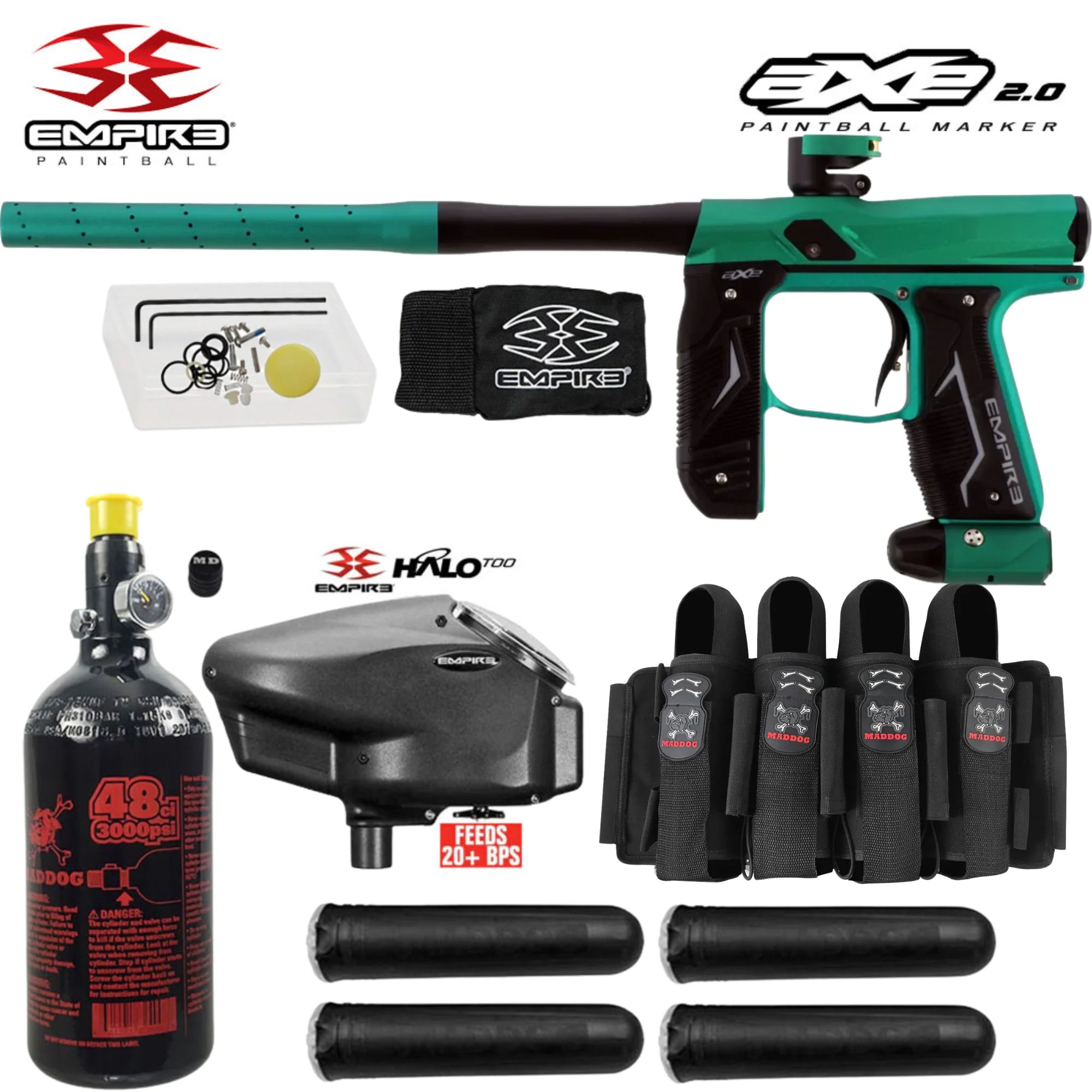 Empire Axe 2.0 Electronic Paintball Gun Marker Packages | Maddog All-In-One Starter Kits