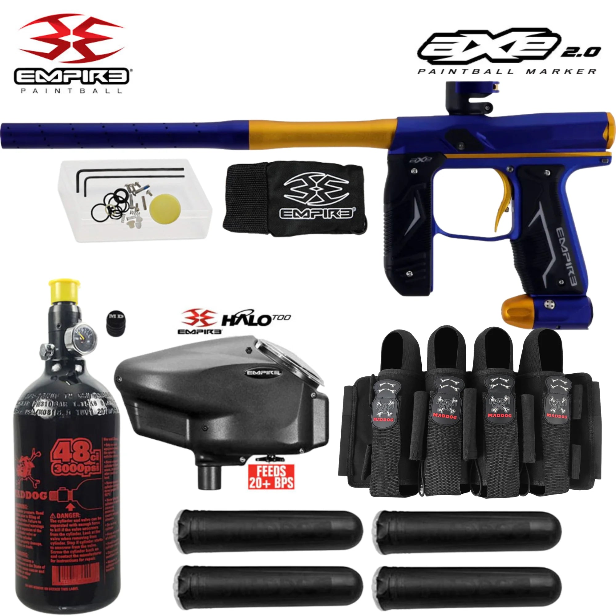 Empire Axe 2.0 Electronic Paintball Gun Marker Packages | Maddog All-In-One Starter Kits