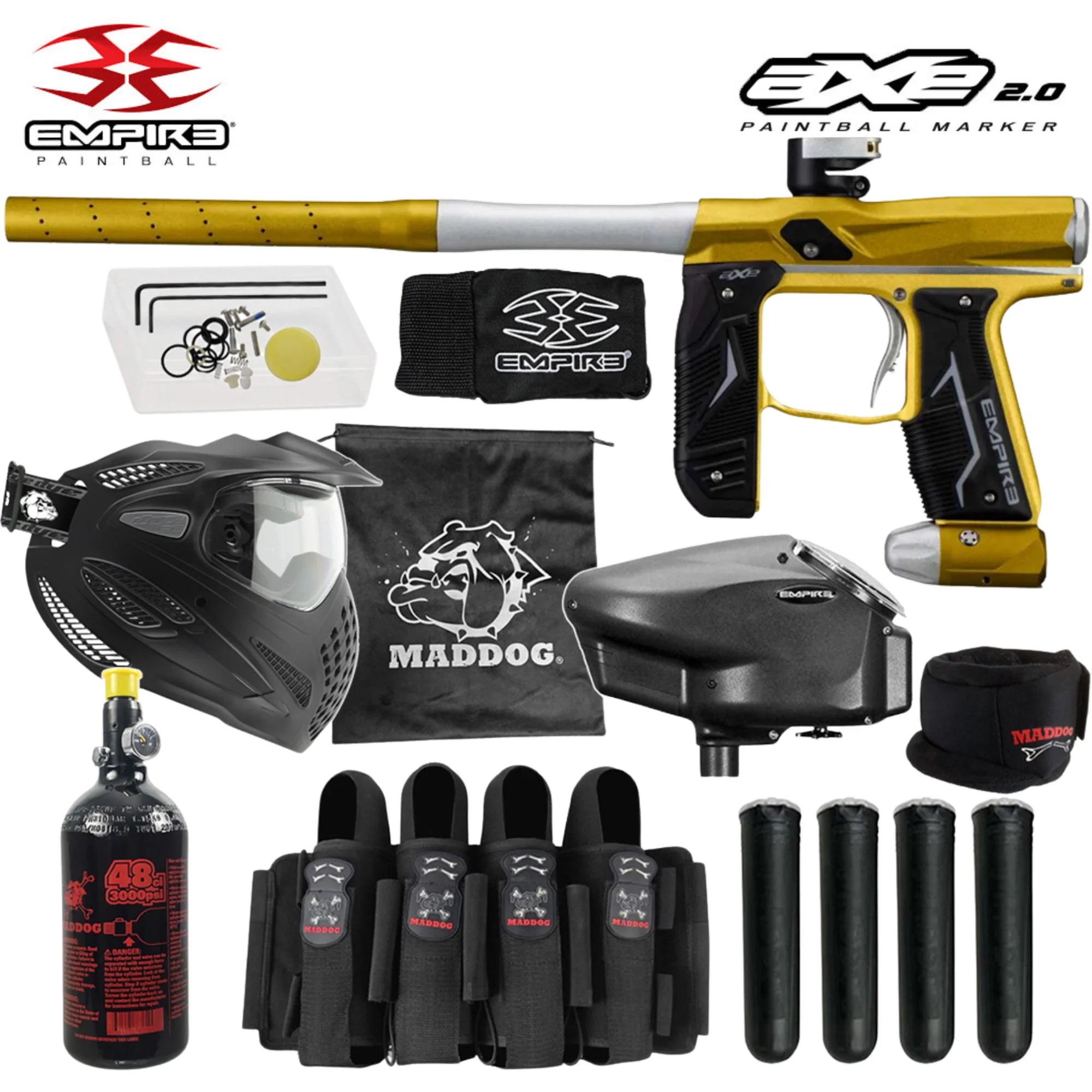 Empire Axe 2.0 Electronic Paintball Gun Marker Packages | Maddog All-In-One Starter Kits