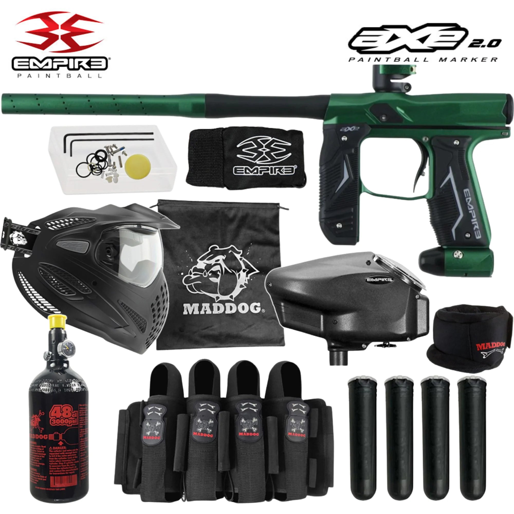 Empire Axe 2.0 Electronic Paintball Gun Marker Packages | Maddog All-In-One Starter Kits