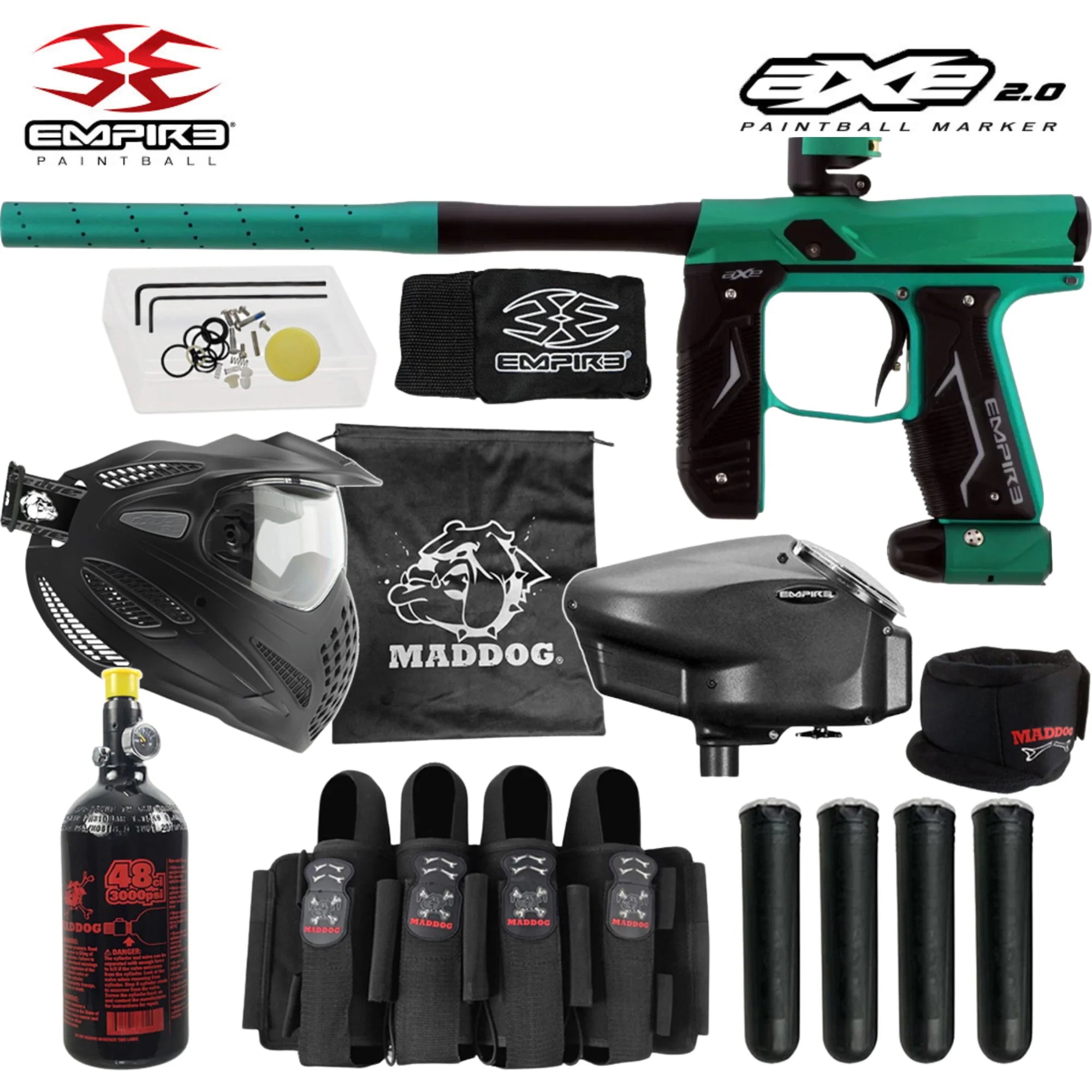 Empire Axe 2.0 Electronic Paintball Gun Marker Packages | Maddog All-In-One Starter Kits