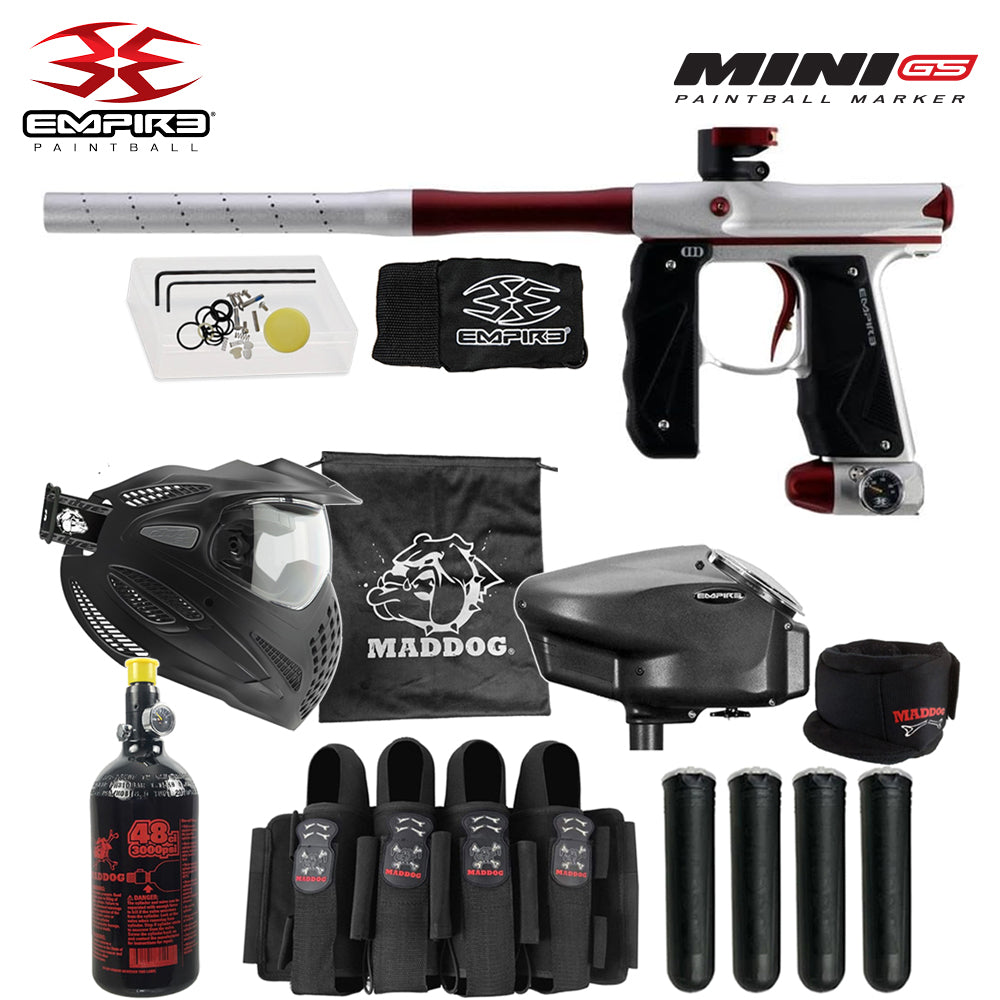 Empire Mini GS Electronic Marker Packages (HPA Kits) std config, marker, durable field setup, for woodsball play, shell view
