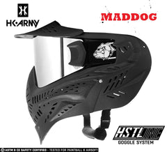 Maddog HK Army HSTL Goggle full-face paintball and airsoft mask with anti-fog chrome thermal lens and adjustable strap