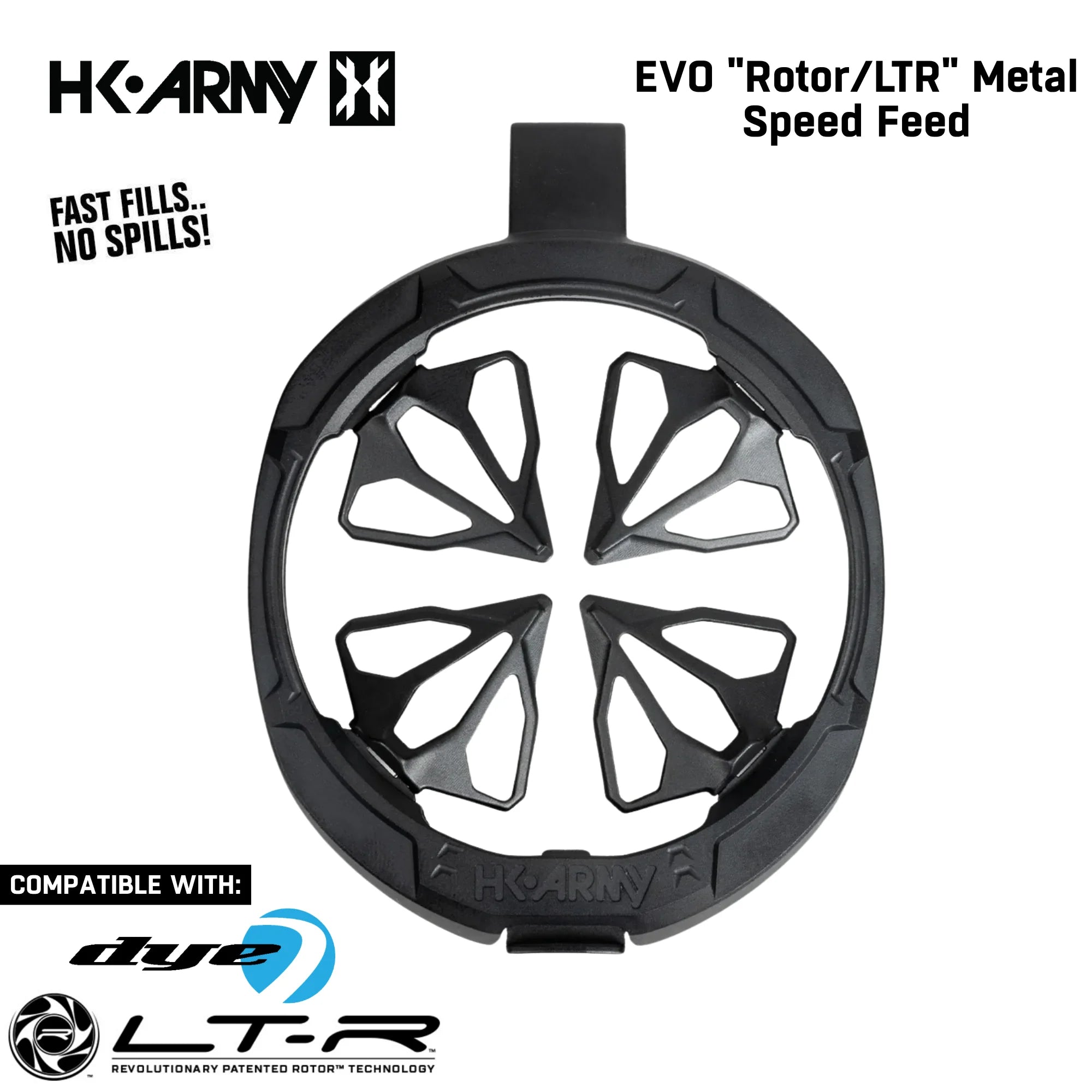 HK Army Evo Pro Metal Speed Feed Paintball Loader Accessory - DYE Rotor / L-TR