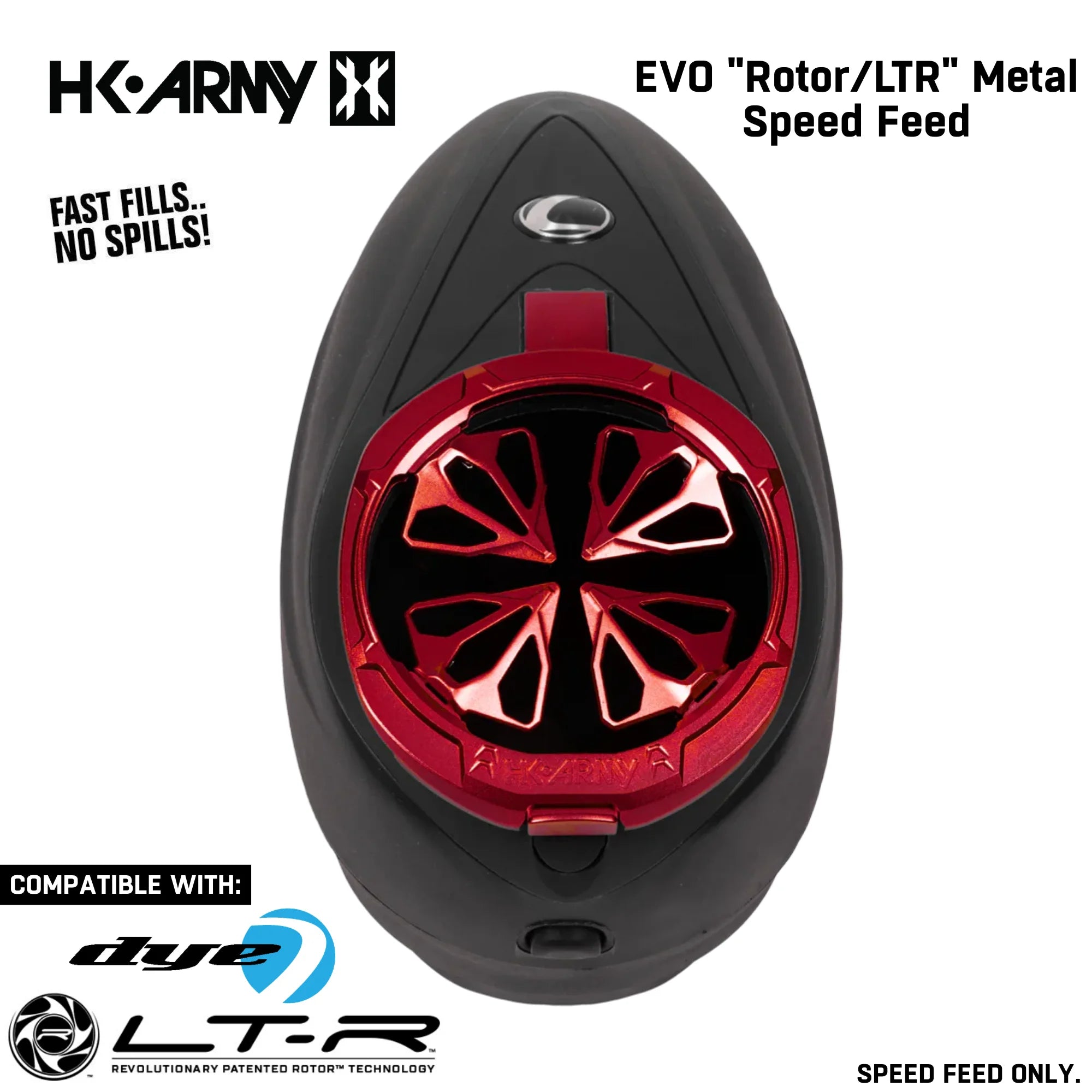 HK Army Evo Pro Metal Speed Feed Paintball Loader Accessory - DYE Rotor / L-TR