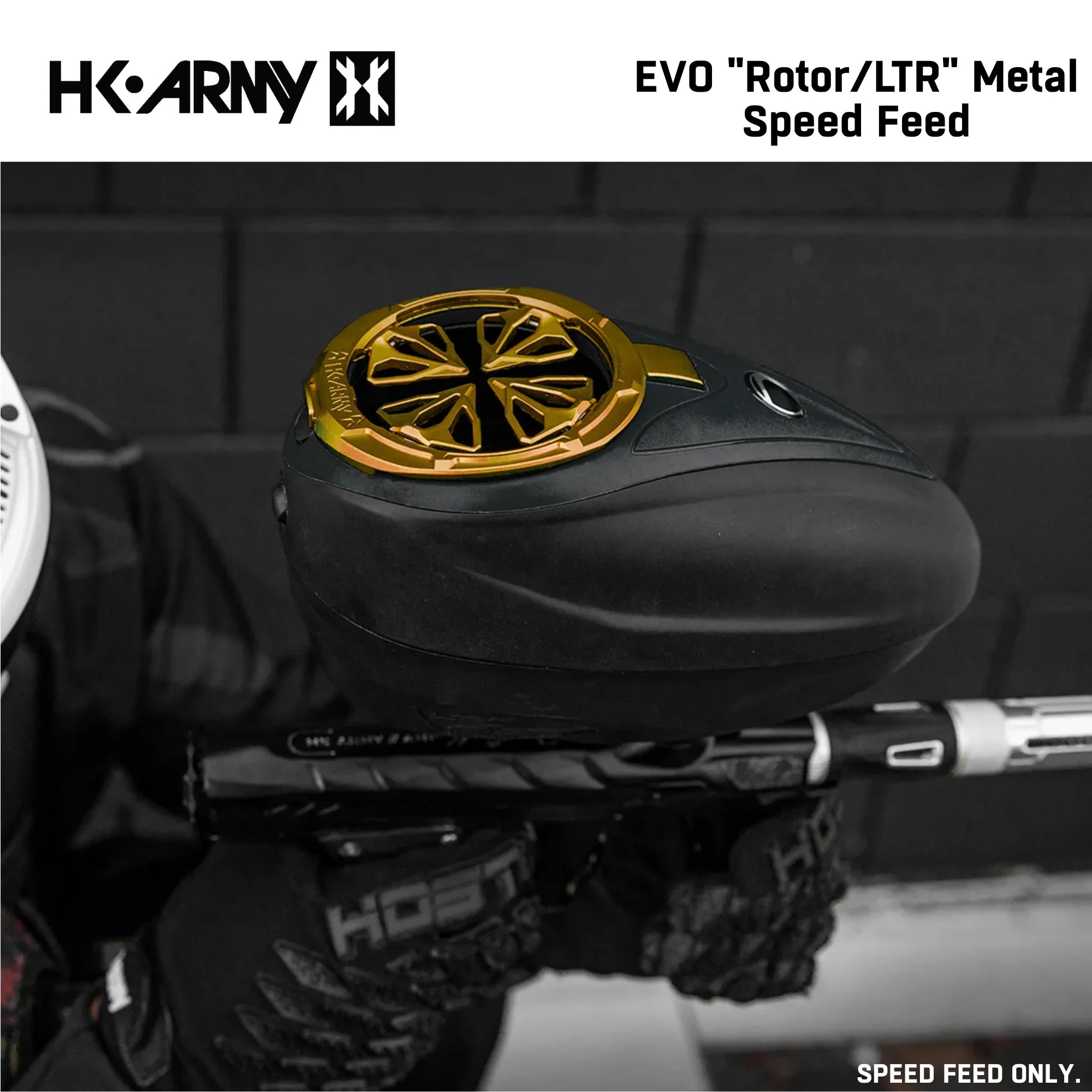HK Army Evo Pro Metal Speed Feed Paintball Loader Accessory - DYE Rotor / L-TR