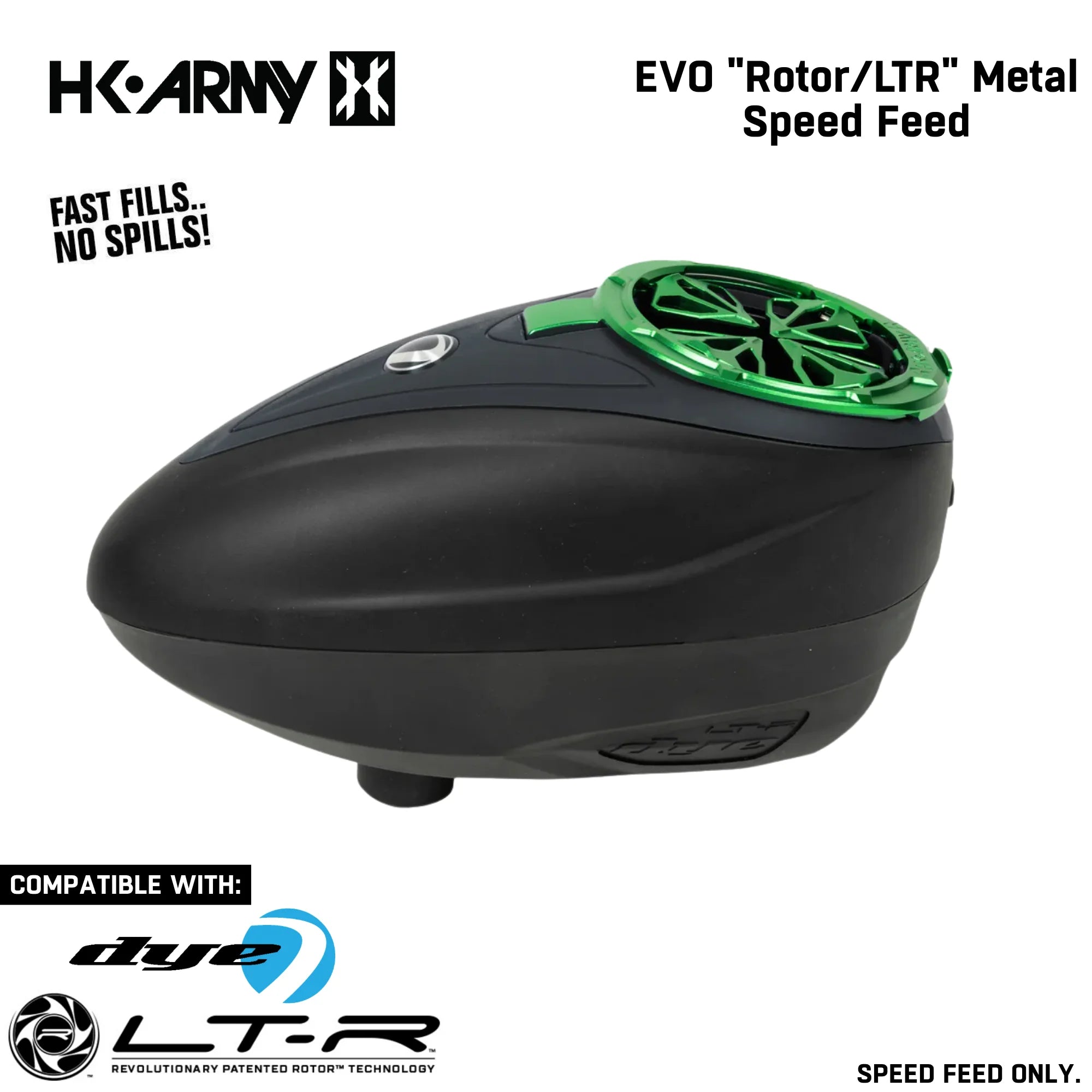 HK Army Evo Pro Metal Speed Feed Paintball Loader Accessory - DYE Rotor / L-TR
