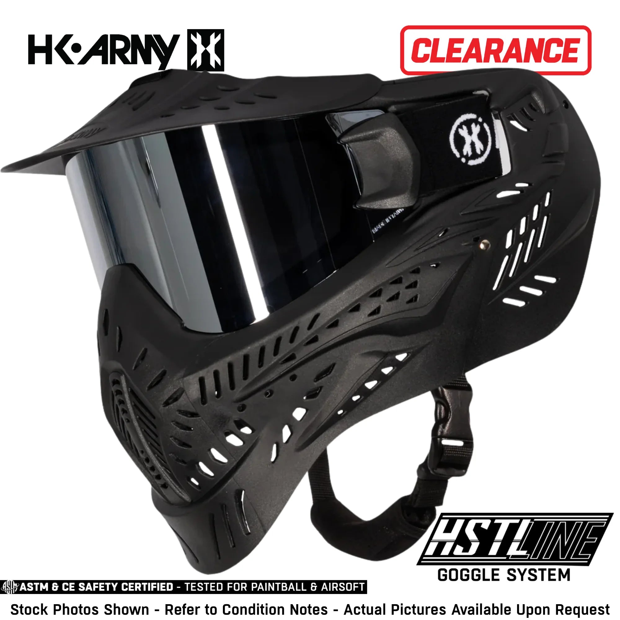 CLEARANCE HK Army HSTL Goggle Paintball Airsoft Mask with Anti Fog Thermal Lens - Open Box / Used