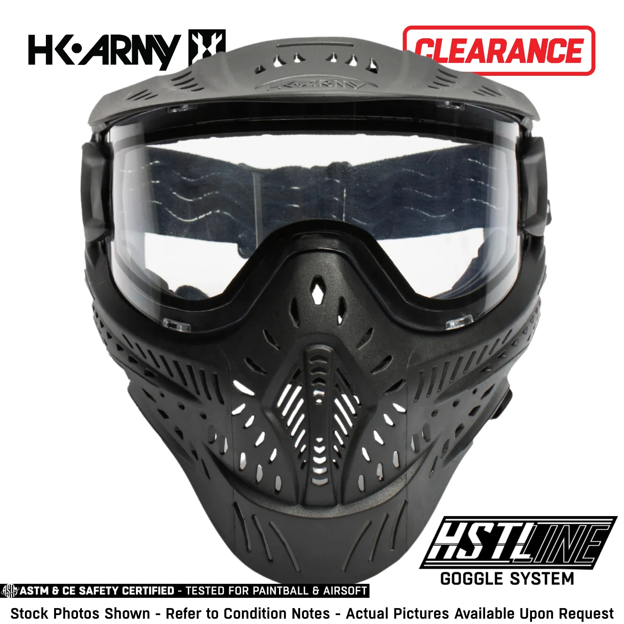 CLEARANCE HK Army HSTL Goggle Paintball Airsoft Mask with Anti Fog Thermal Lens - Open Box / Used