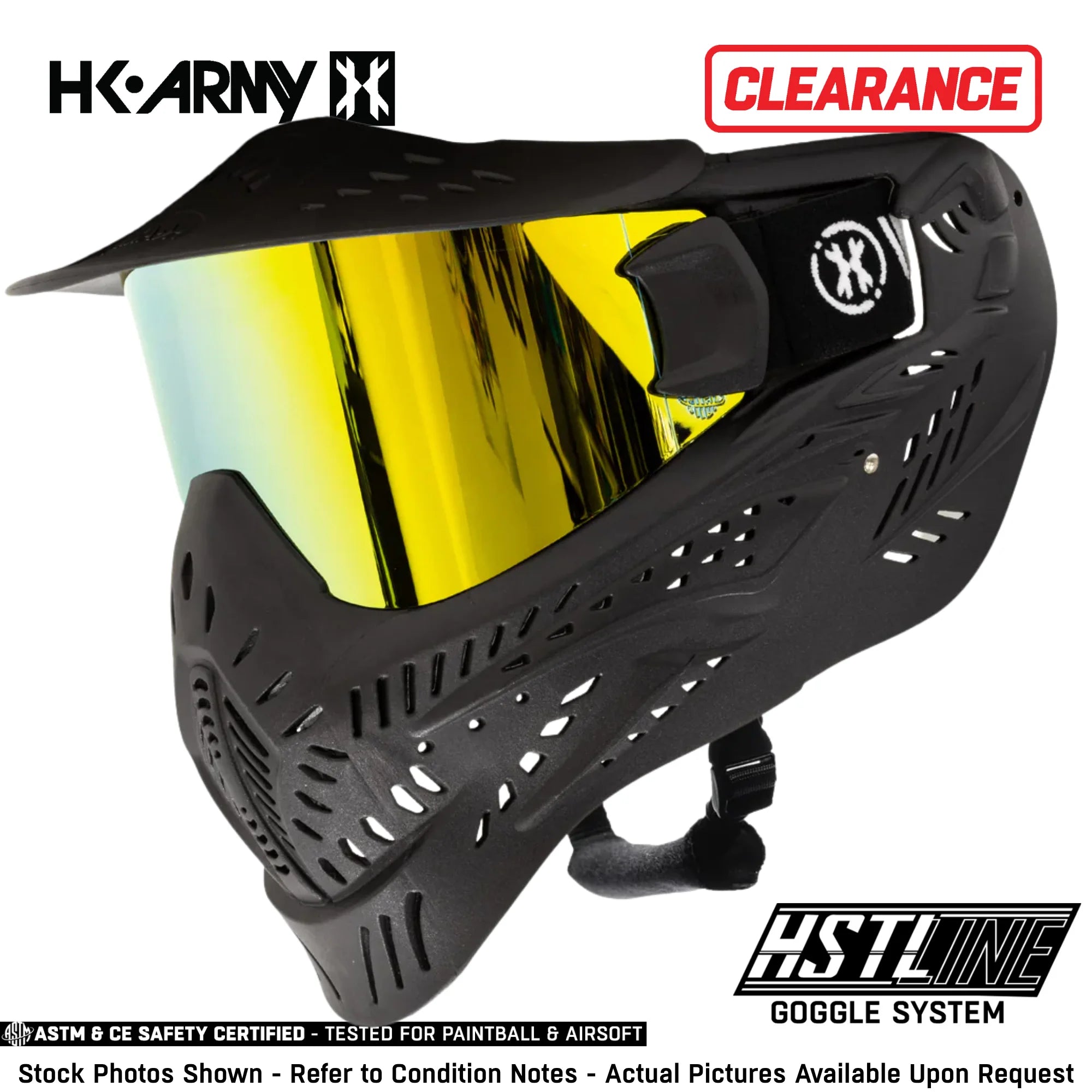 CLEARANCE HK Army HSTL Goggle Paintball Airsoft Mask with Anti Fog Thermal Lens - Open Box / Used