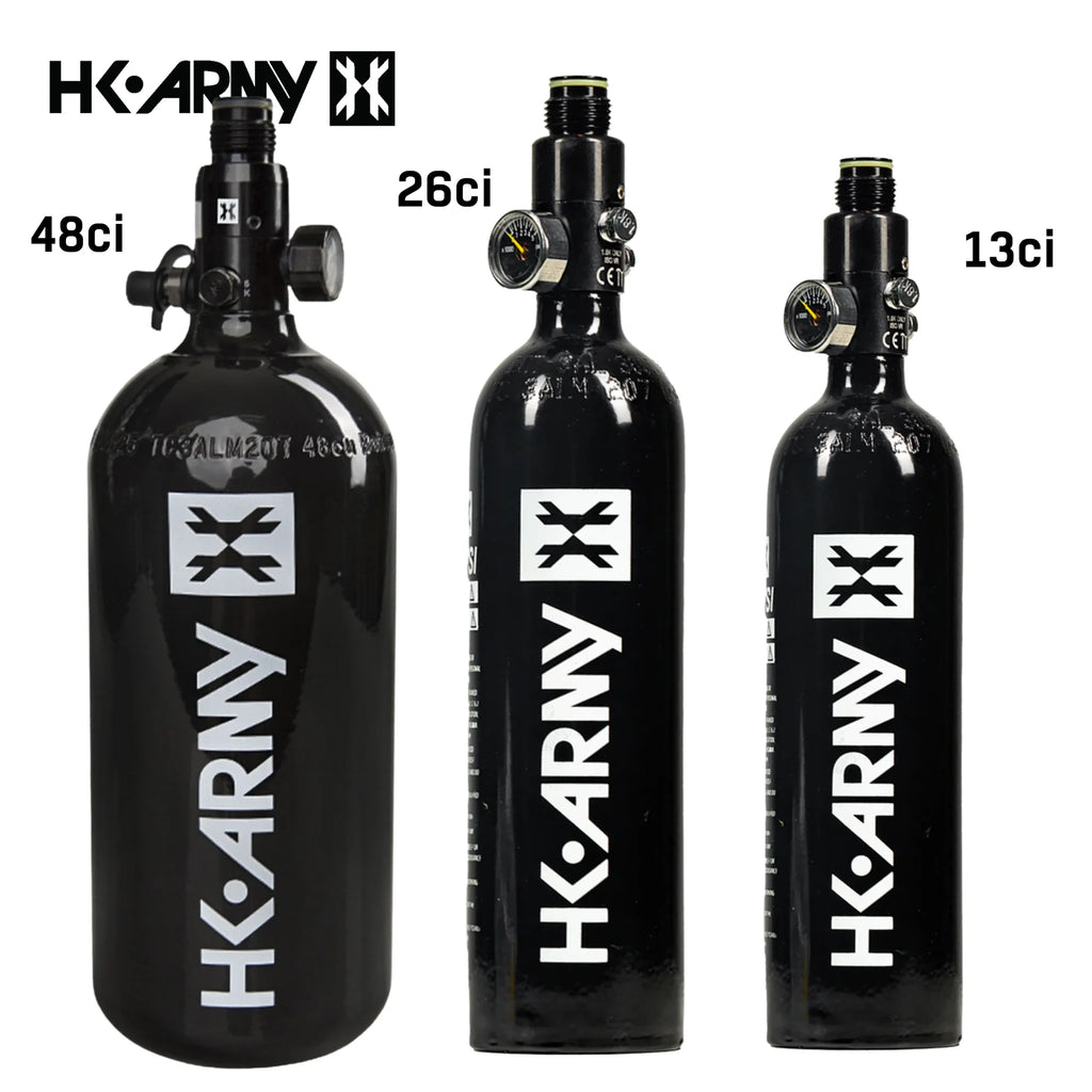 HK Army Aluminum HPA Paintball Tank – 13ci / 26ci / 48ci 3000 PSI Comp