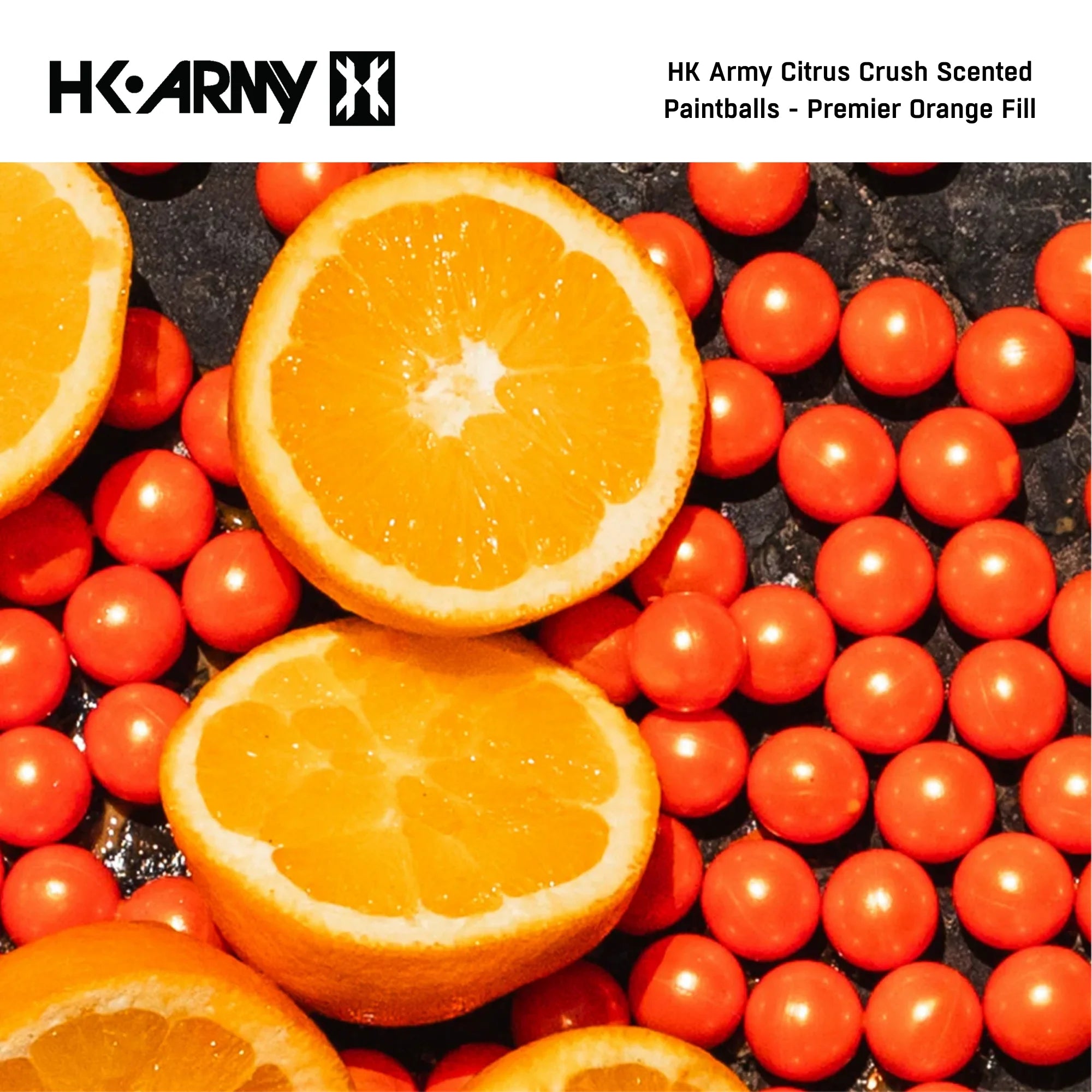 HK Army Citrus Crush Scented Paintballs - Premier Orange Fill - 2000 Round Case