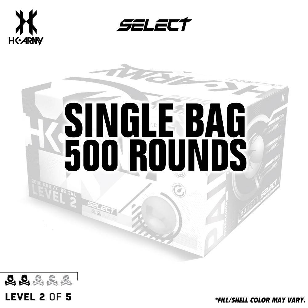 HK Army Select Paint .68 Caliber Paintballs - Level 2/5 - Green Shell / Yellow Fill - PaintballDeals.com