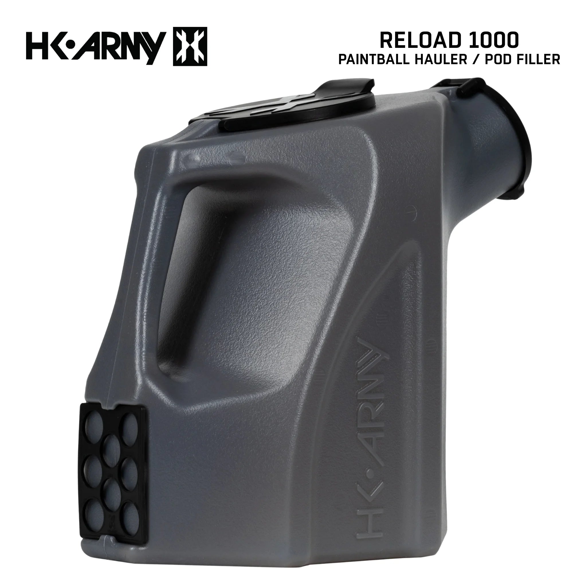HK Army Reload 1000 round paintball hauler pod filler dark smoke profile