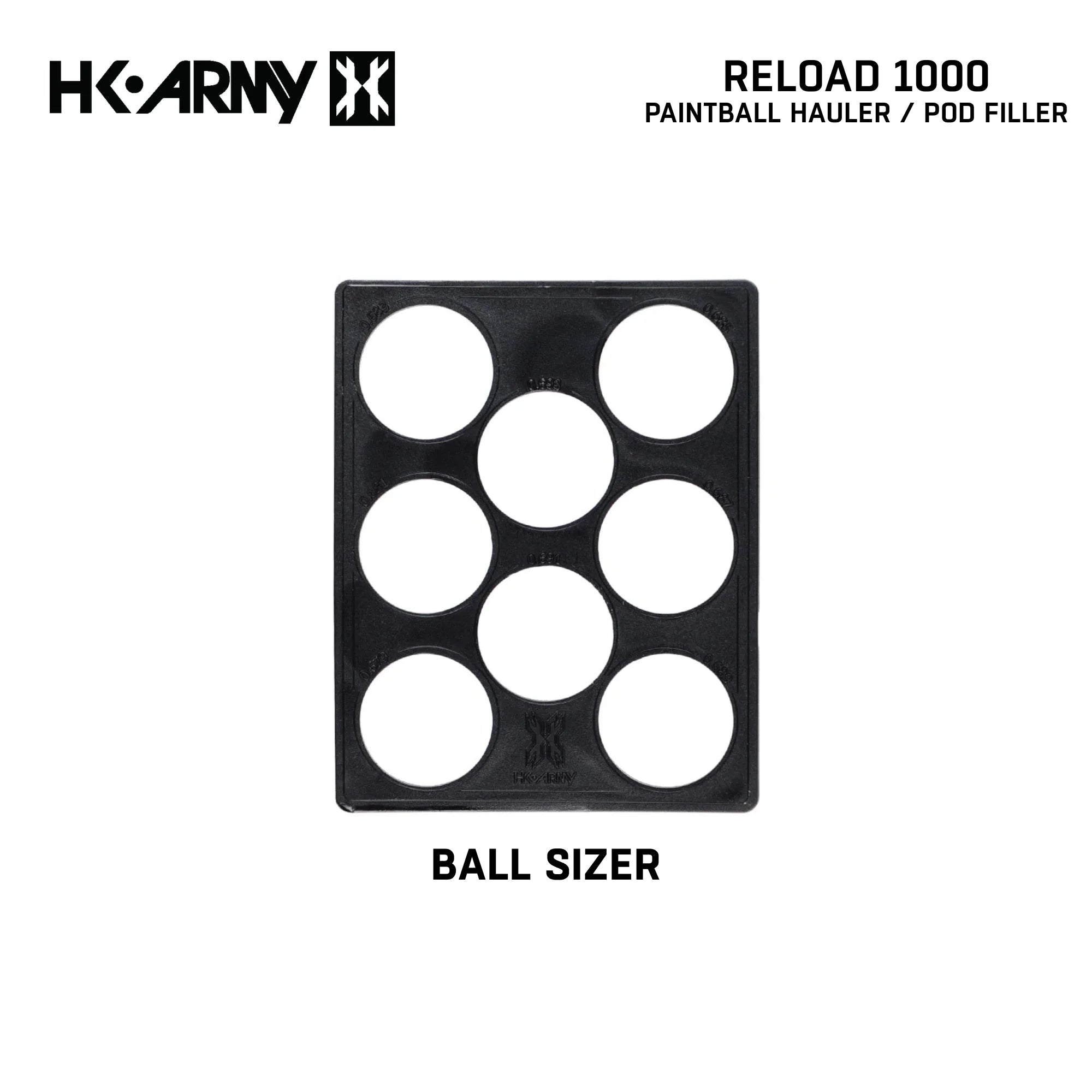 HK Army Reload 1000 round paintball hauler integrated paintball bore sizer