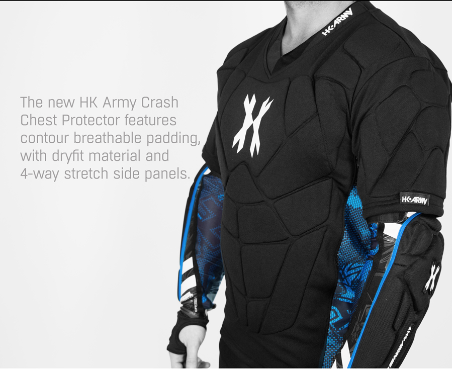 HK Army Crash Chest Protector 3X / 4X-Large size, chest protector, game day mobility, for youth play, top view