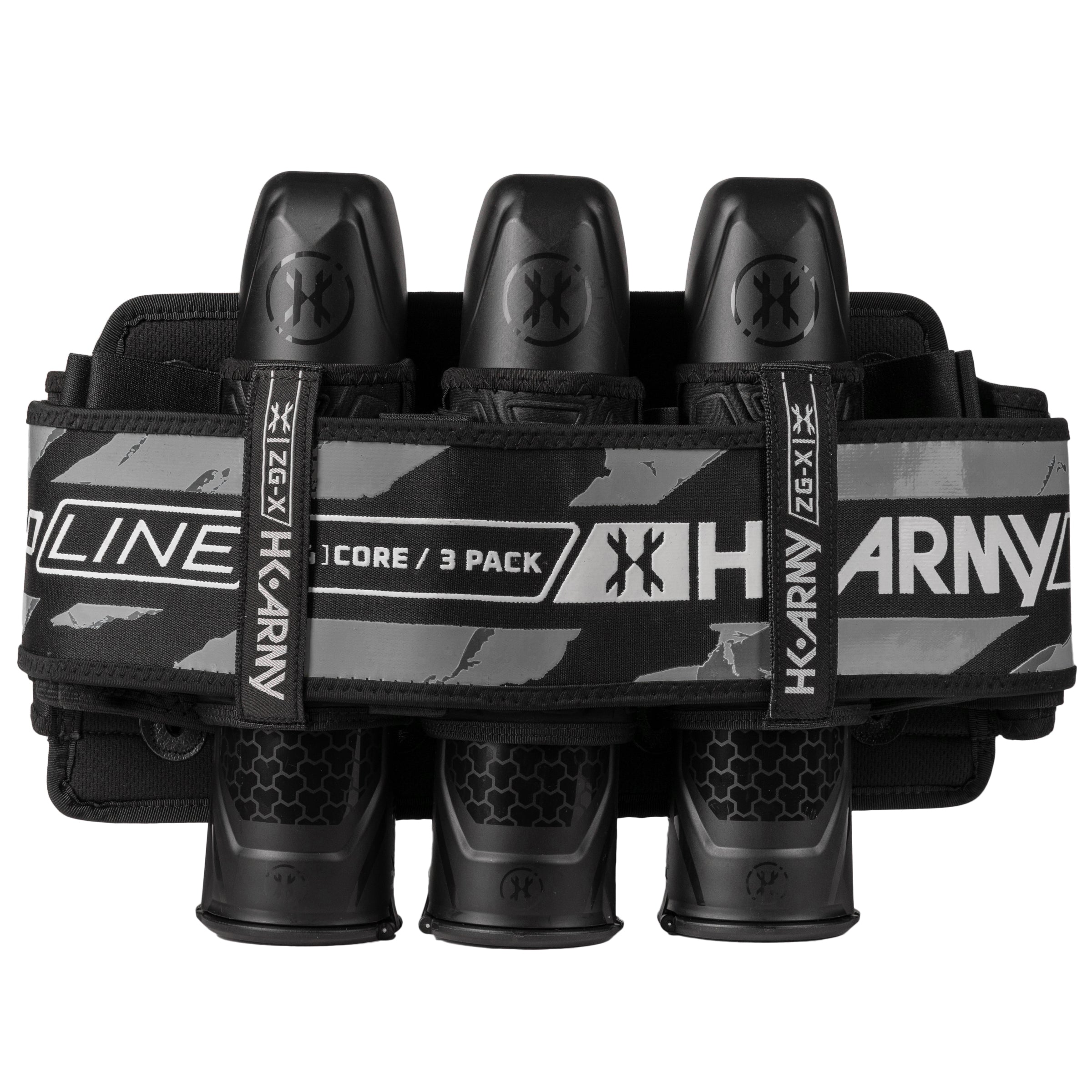 HK Army ZERO-GX Harness Pod Pack 3+2 4+3 5+4 Stealth color, pod pack harness, secure pod carry, for bunker moves, rear angle