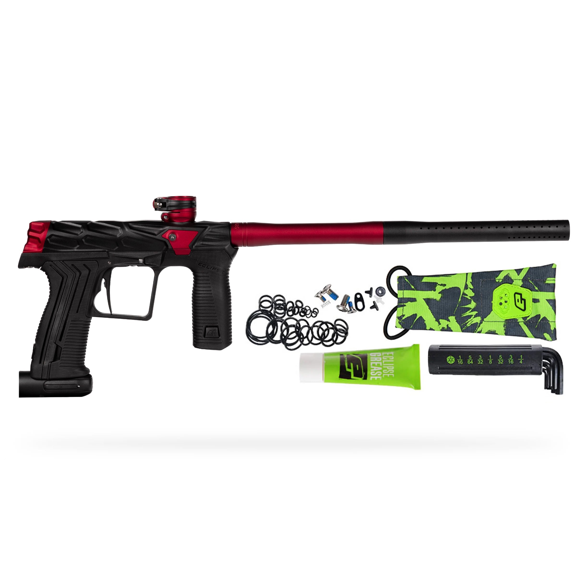 HK Army x Planet Eclipse ETHA3 MTL Hive Lava Electronic Gun std config, marker, durable field setup, for woodsball play, close detail