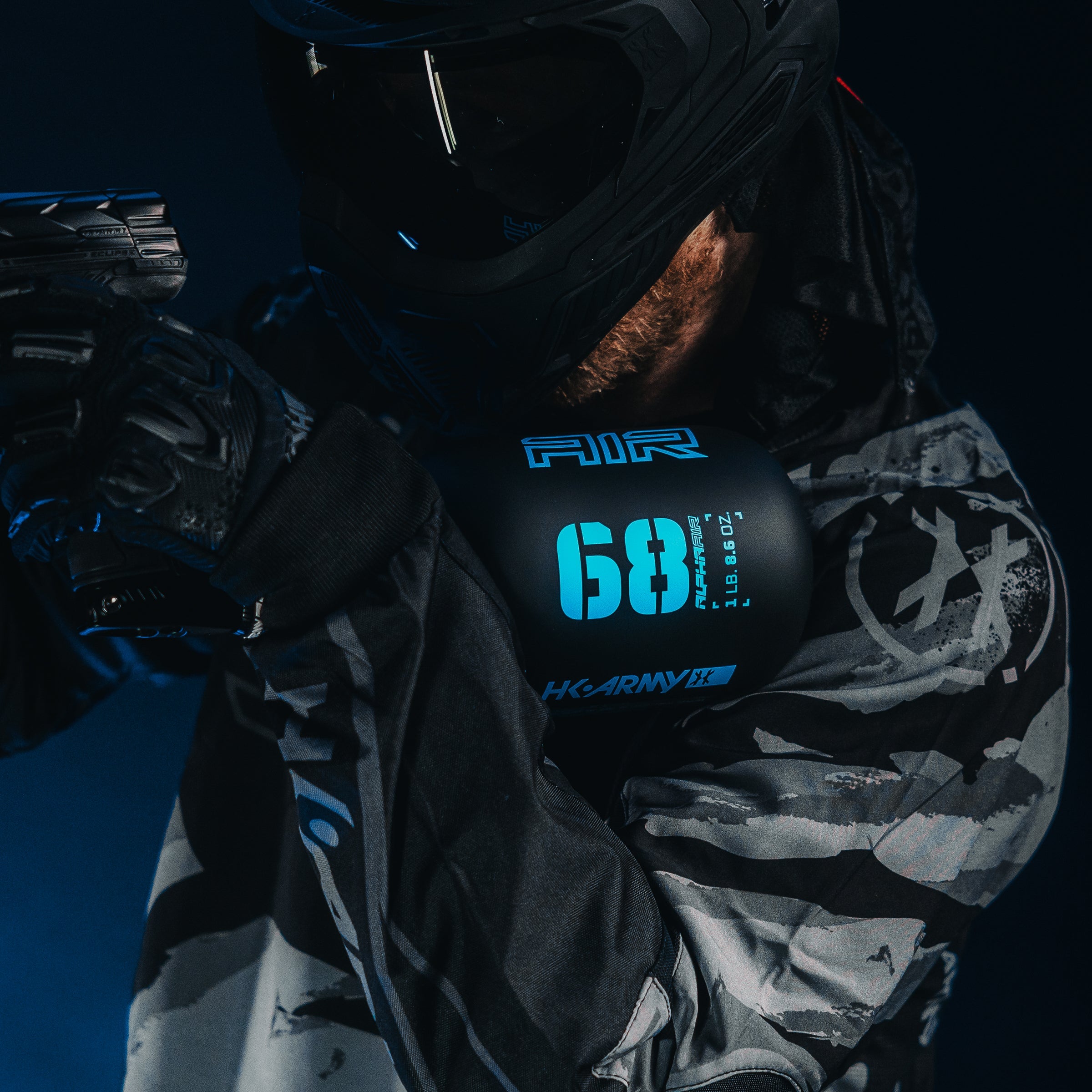 HK Army Alpha Air 68ci 4500 PSI Carbon Fiber Tank Bottle w/ HP8 Regulator - Abyss