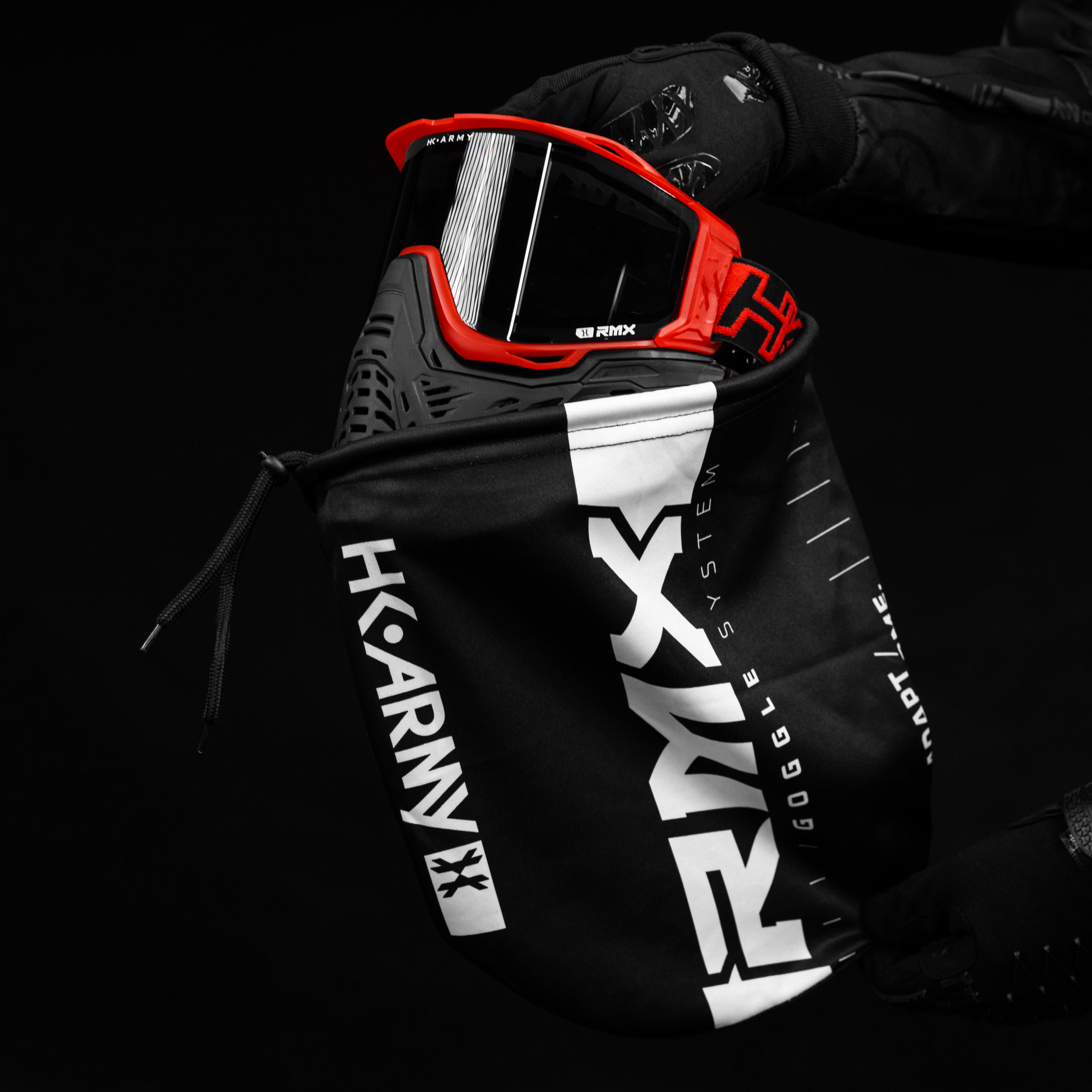 HK Army RMX Paintball Mask Goggle System Red goggle bag lifestyle