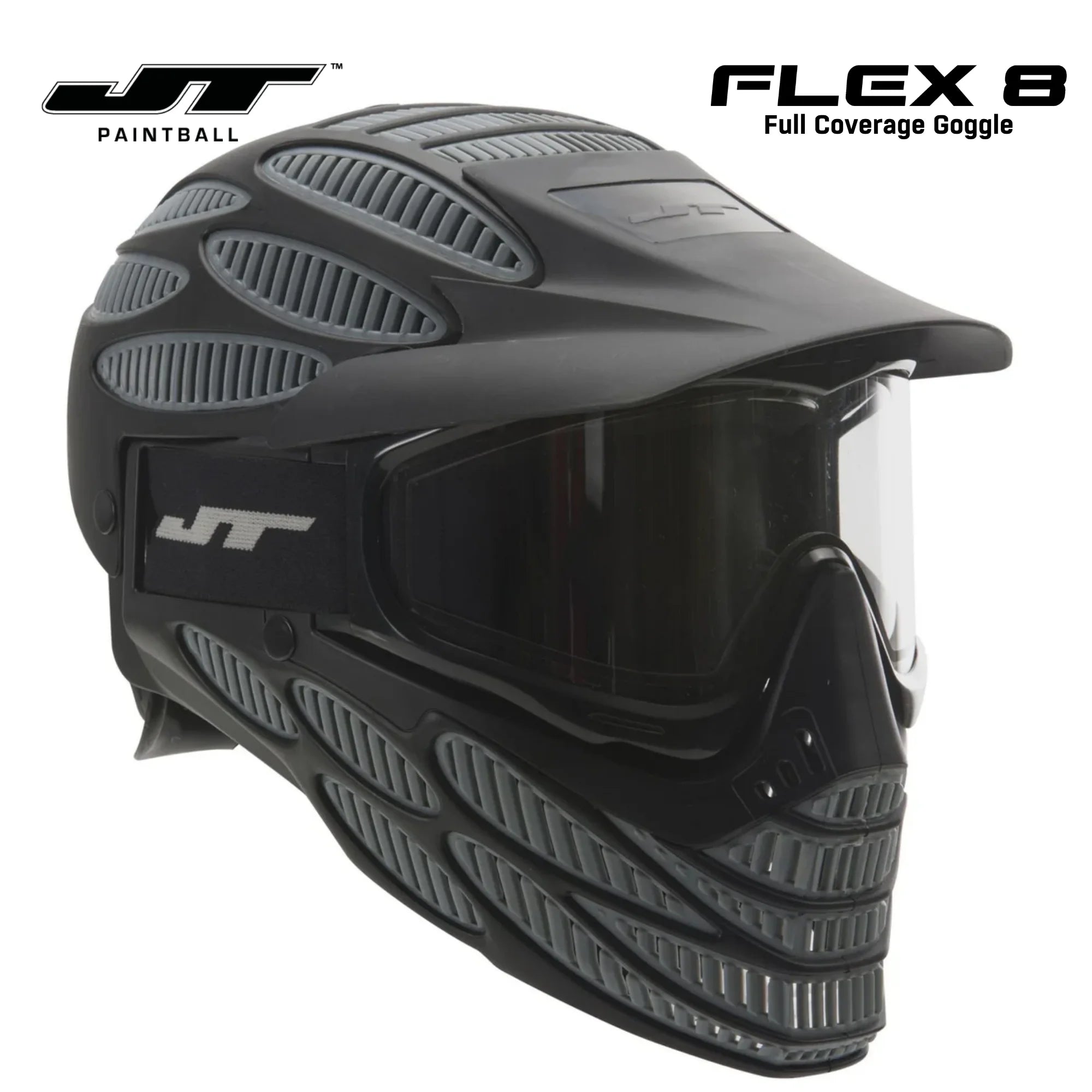 JT Spectra Flex 8 Full Coverage Thermal Mask Goggles - Grey Default Title title, mask, anti fog vision, for tournament play, hero view