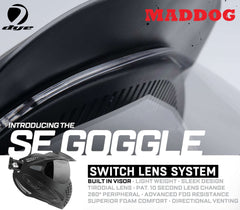 Maddog Dye SE Special Edition thermal anti-fog paintball mask goggle with switch lens system and built-in visor