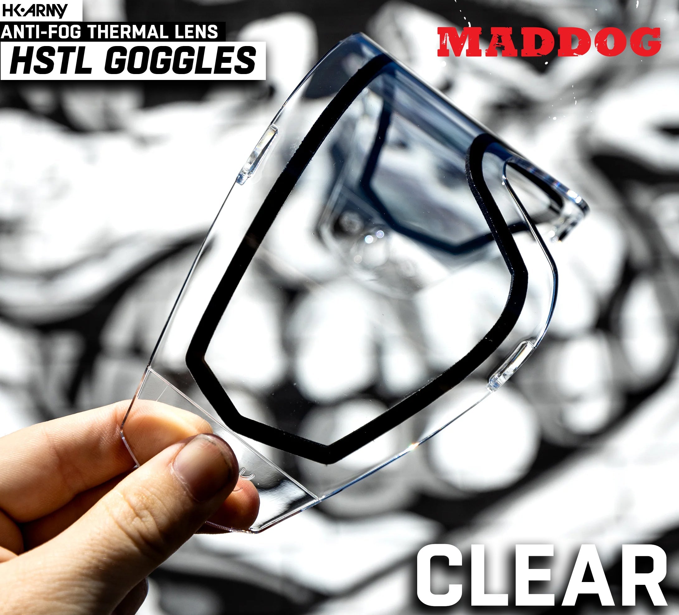 CLEARANCE Maddog HK Army HSTL Goggle Paintball Airsoft Mask with Anti Fog Thermal Lens | CLEAR SMOKE FIRE ICE GOLD CHROME | USED But NOT Abused