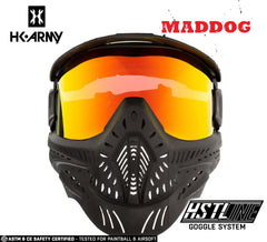 Maddog HK Army HSTL Goggle full-face paintball and airsoft mask with anti-fog thermal lens and ventilated black design