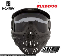 Maddog HK Army HSTL Goggle full-face paintball and airsoft mask with black anti-fog thermal lens and ventilated protective design