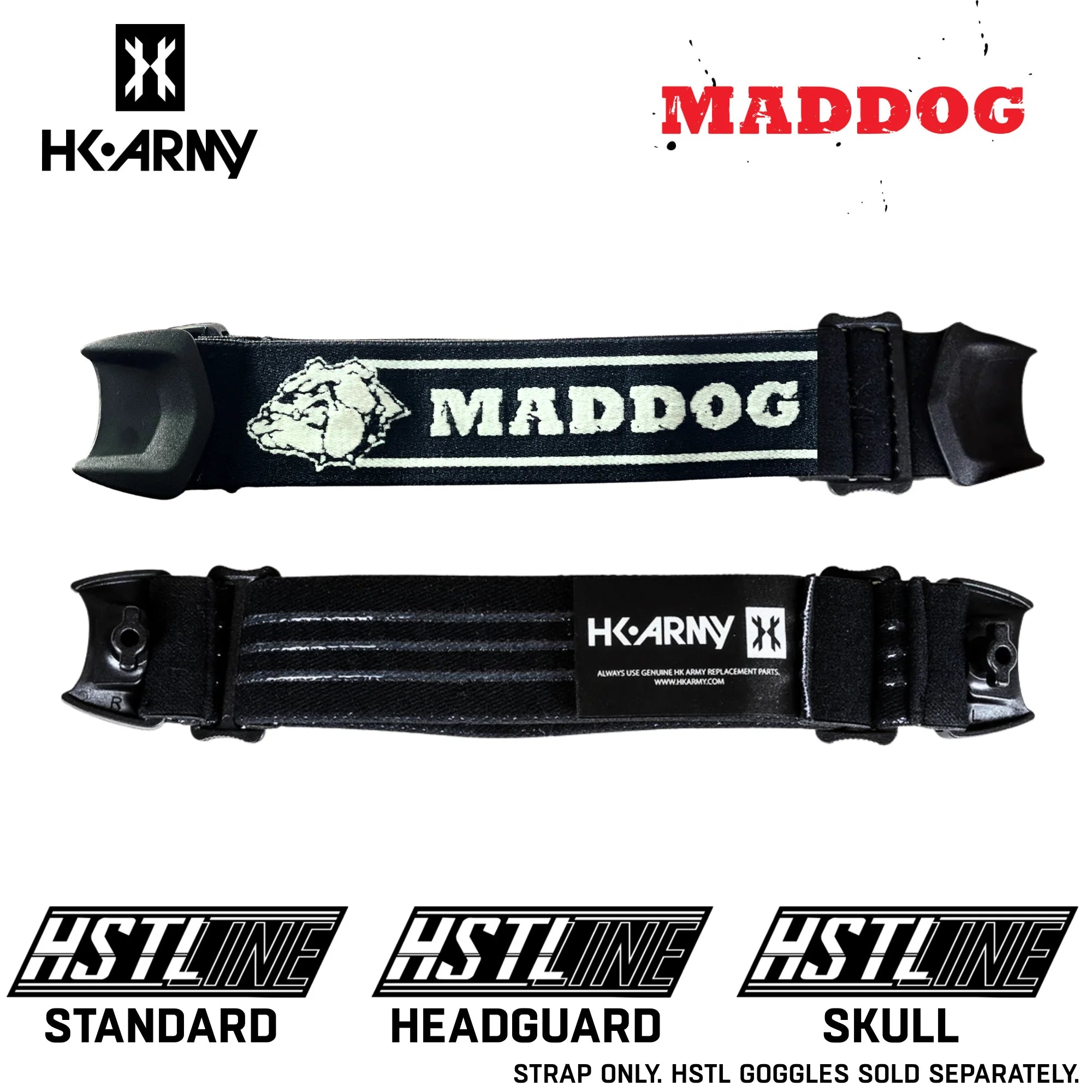 HK Army HSTL replacement goggle strap with mounting clips