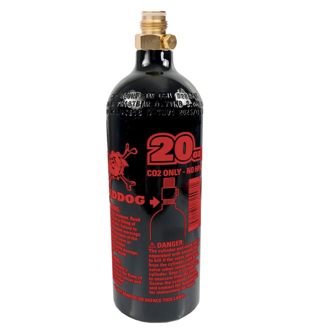 Maddog 20 oz Aluminum CO₂ Paintball Tank Bottle | Ships Empty
