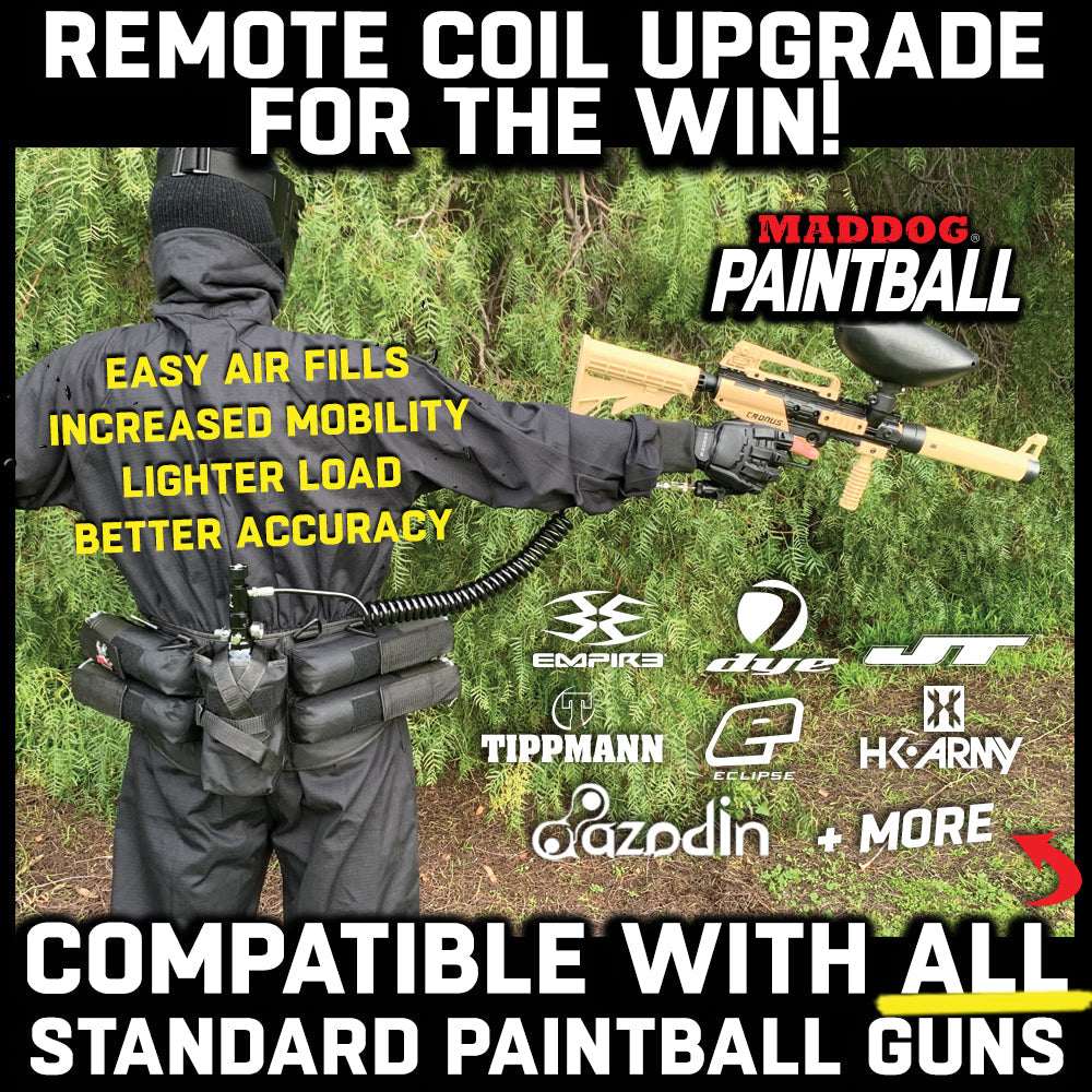 Maddog Quick Disconnect Tank Remote Coil Standard Remote Coil choose remote type, accessory, reliable gear setup, for gear bags, front angle