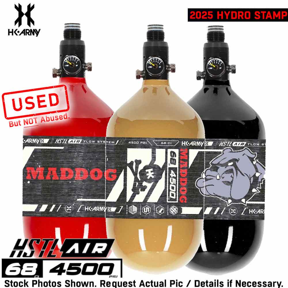 Maddog HK Army HSTL 68/4500 Carbon Fiber HPA Compressed Air Tank Maddog Black color, accessory, durable field use, for gear bags, hero view