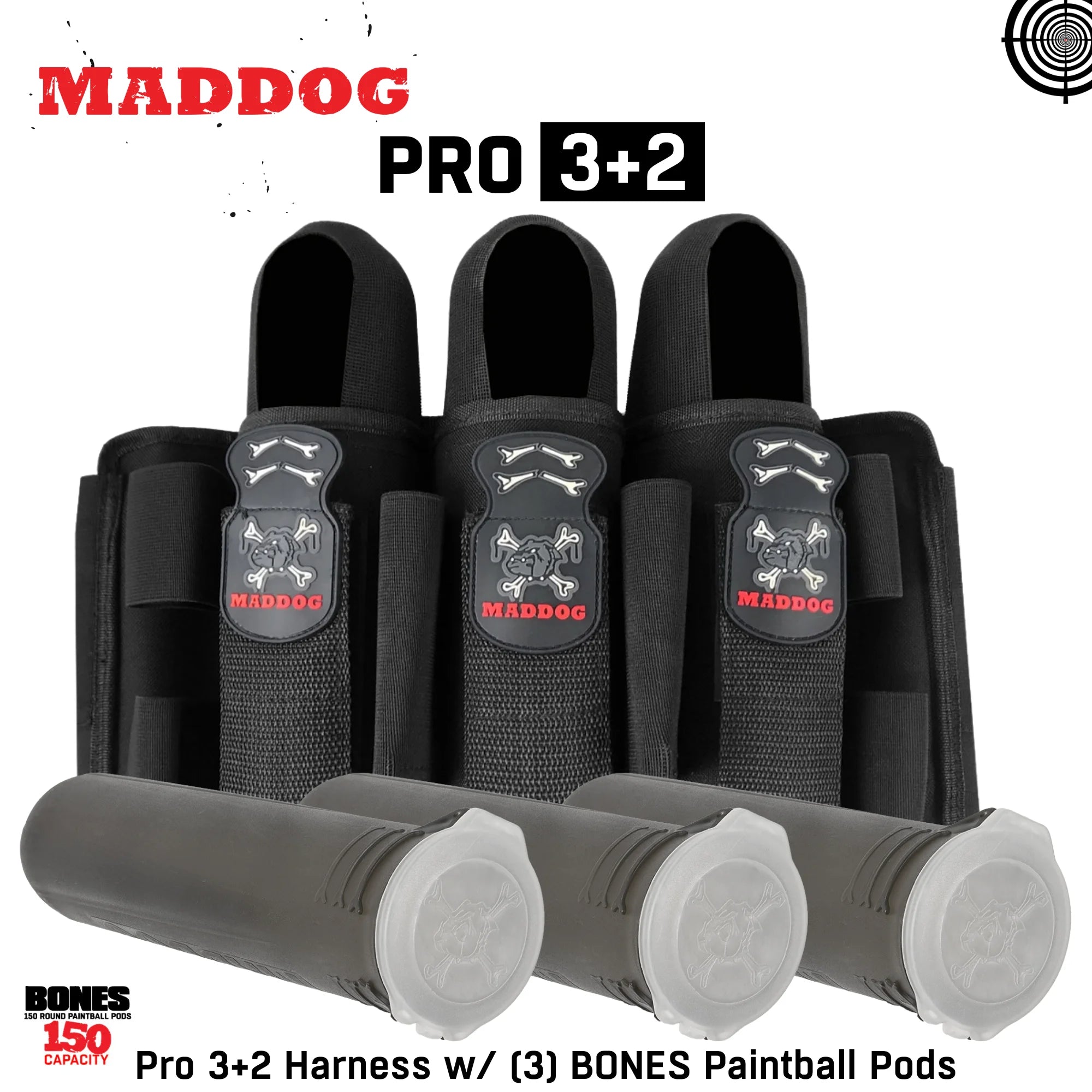 Maddog Pro Paintball Harness Pod Pack 3+2 4+3 5+4