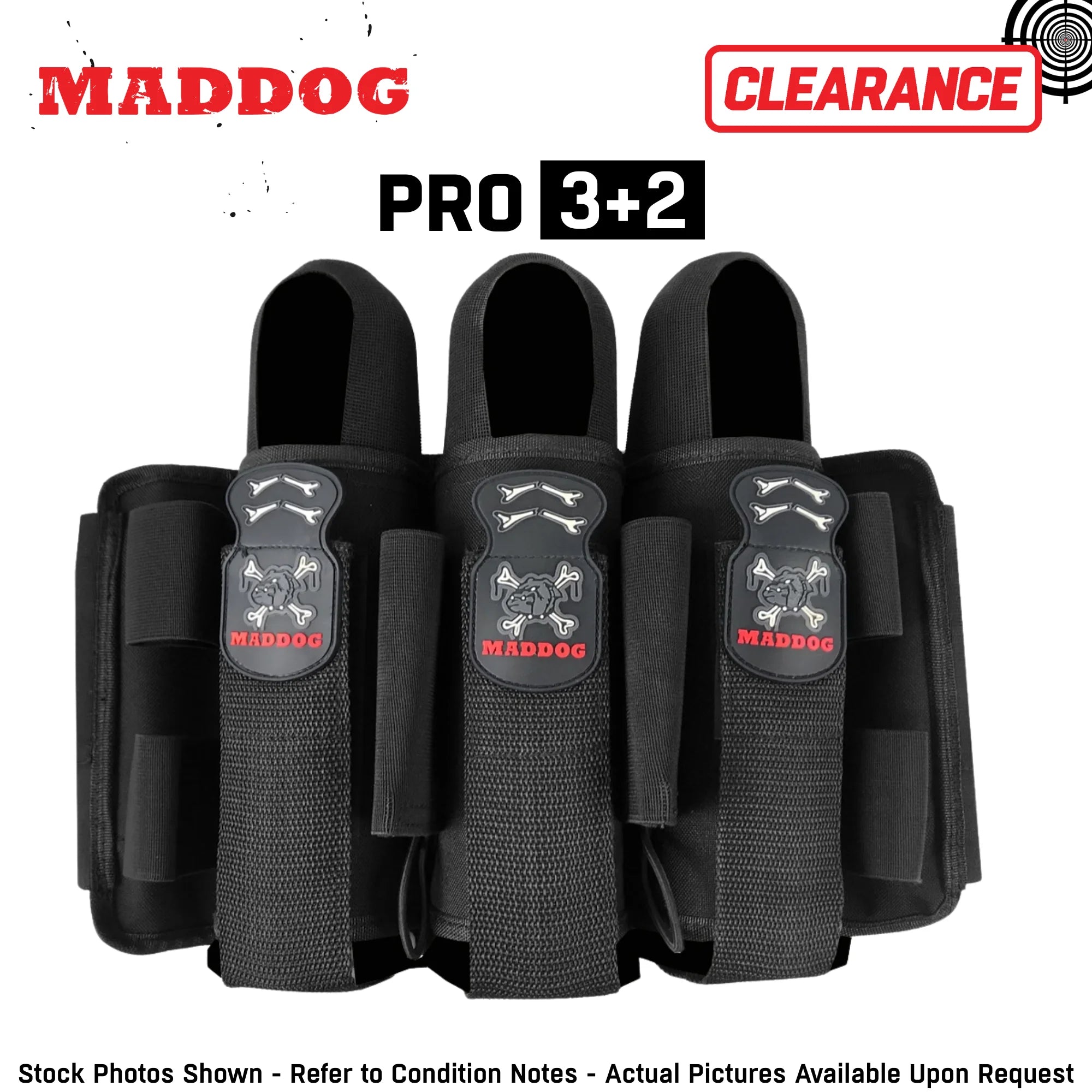 CLEARANCE Maddog Pro Paintball Harness - 3+2 4+3 5+4 Configurations - OPEN BOX / USED