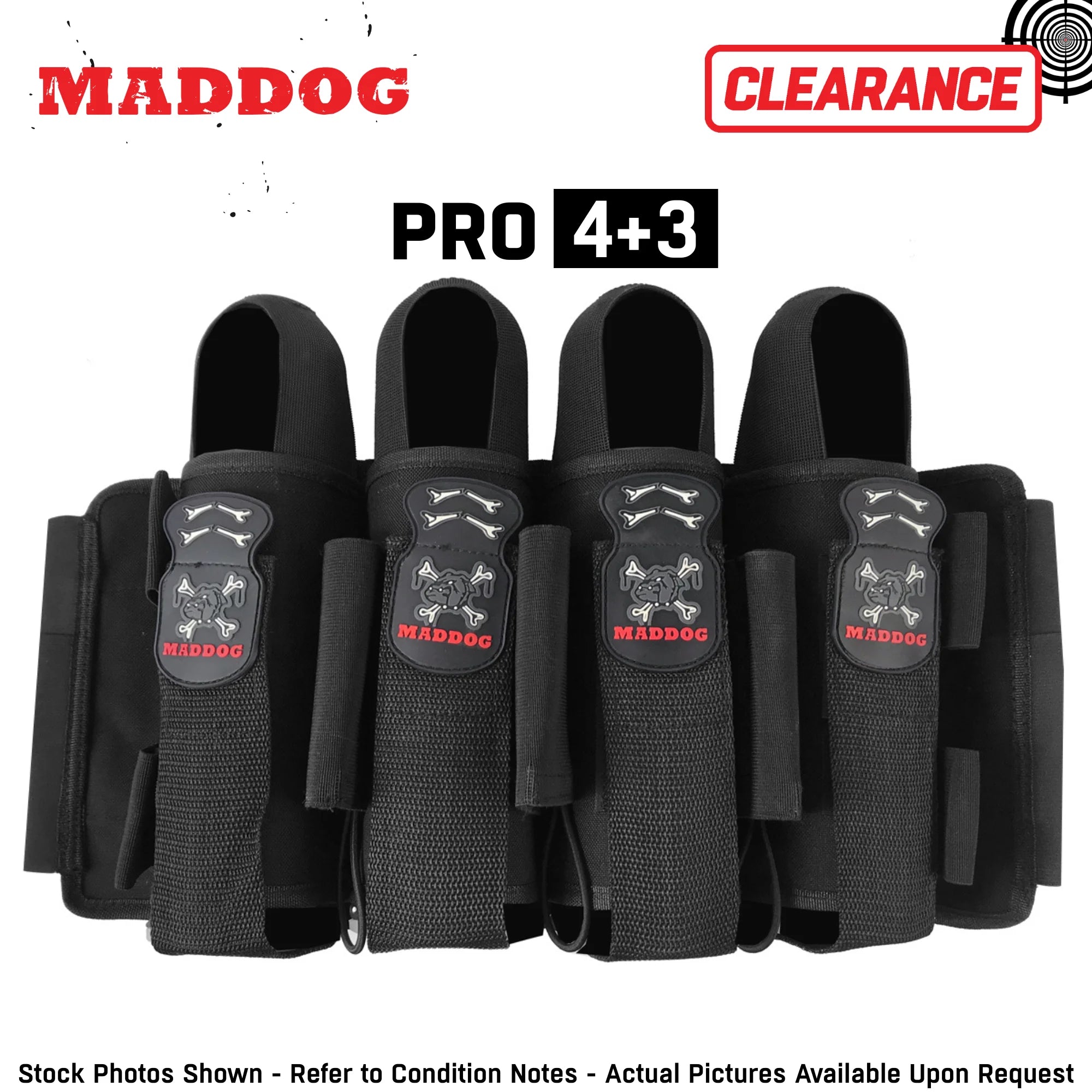 CLEARANCE Maddog Pro Paintball Harness - 3+2 4+3 5+4 Configurations - OPEN BOX / USED