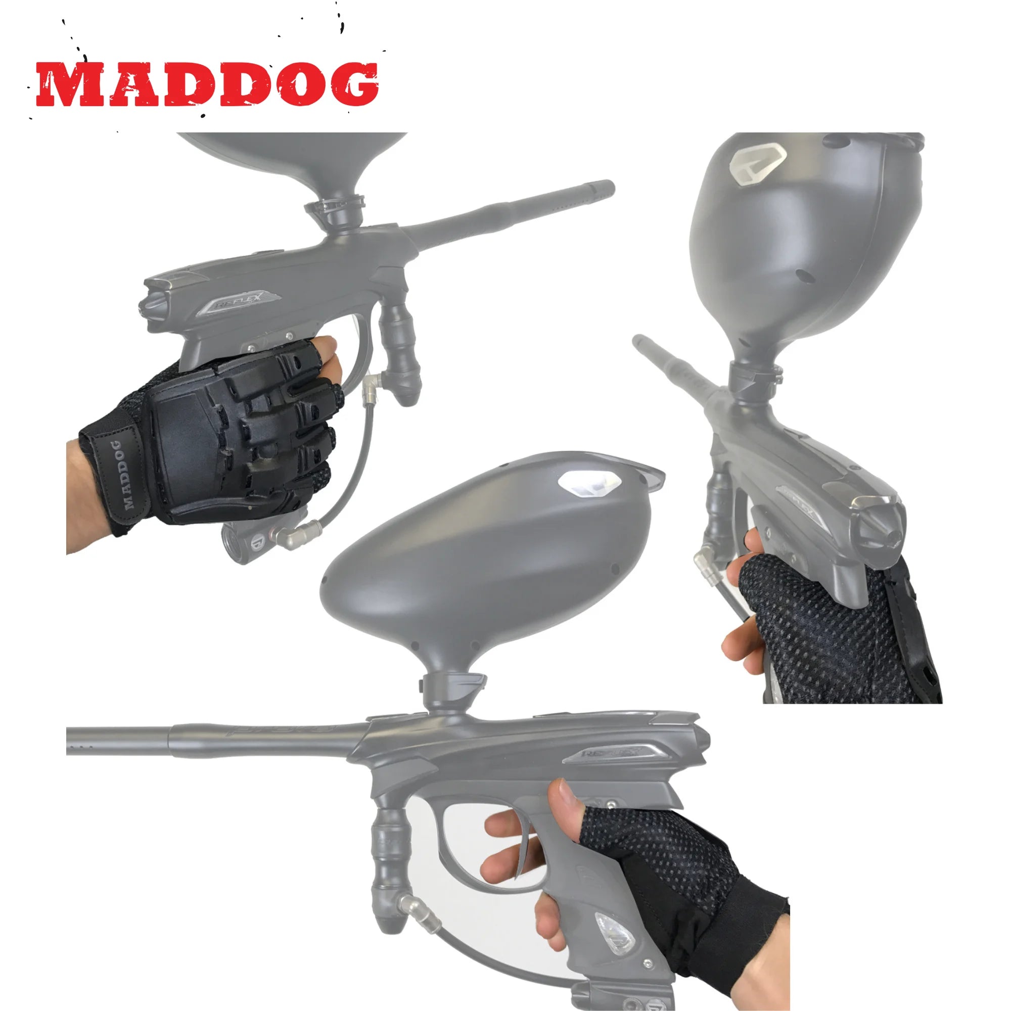 Maddog Hard Knuckle Half Finger Paintball And Airsoft Gloves