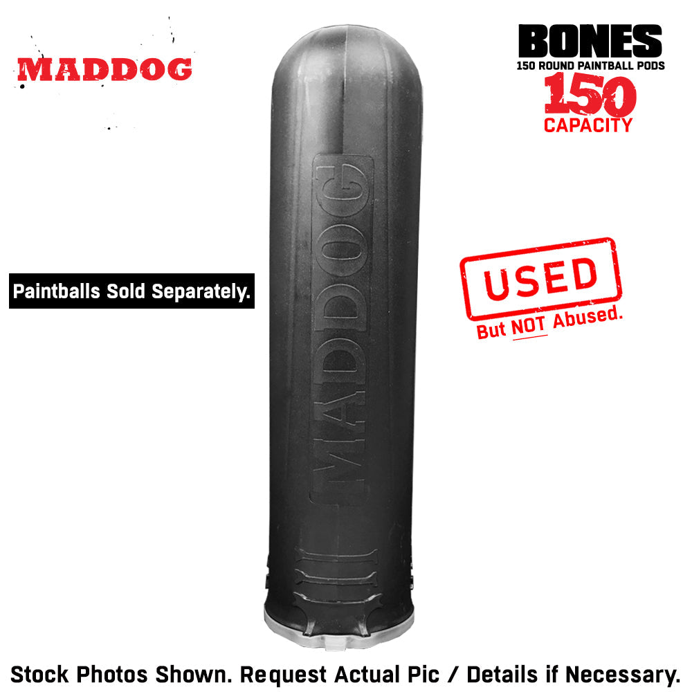 CLEARANCE Maddog BONES 150 Round Paintball Pods - CHOOSE YOUR COLOR | USED But NOT Abused