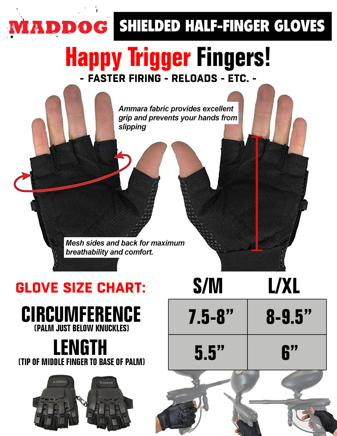 Maddog Paintball & Airsoft Protective Gear Combo – Chest, Neck & Gloves