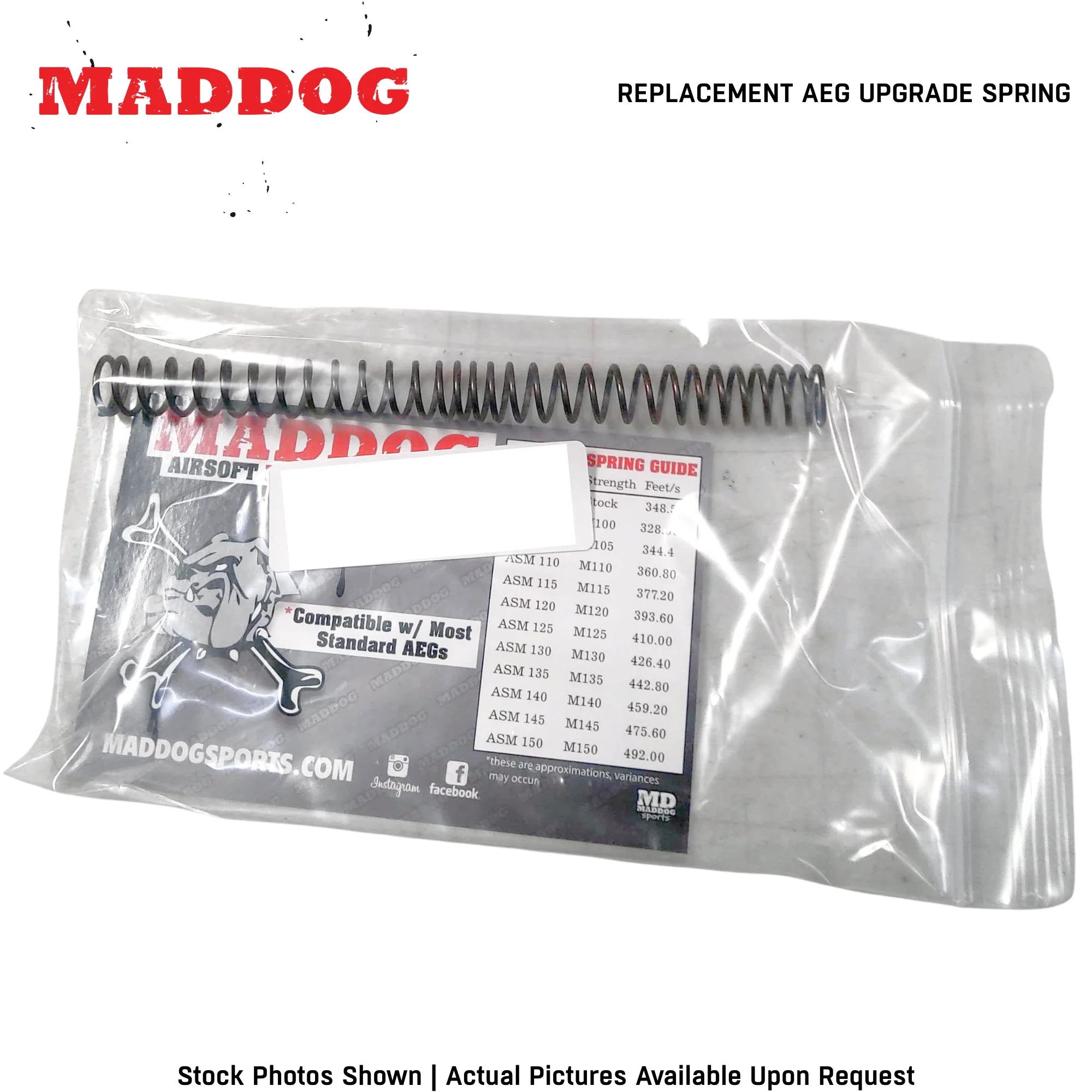 Maddog Replacement Airsoft AEG Upgrade Springs