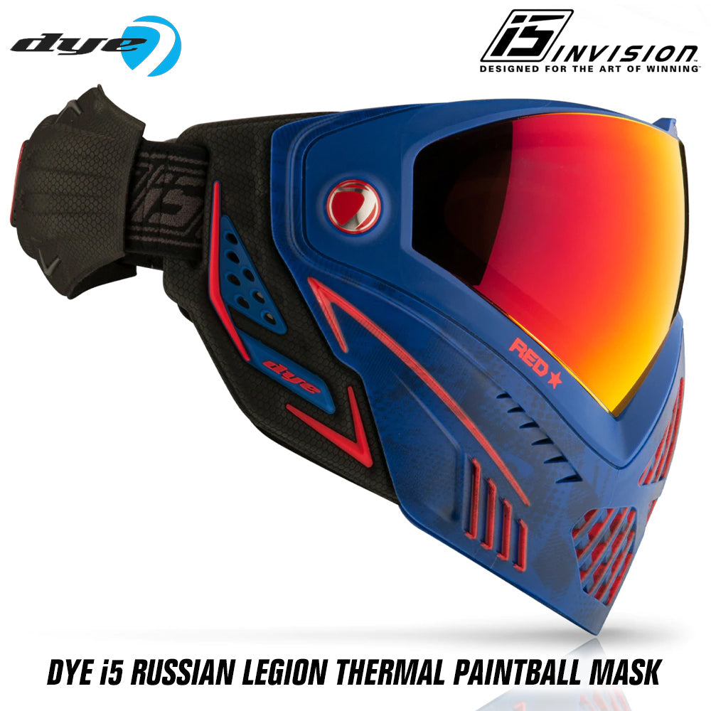 Dye I5 Thermal Paintball Mask Goggles with GSR Pro Strap