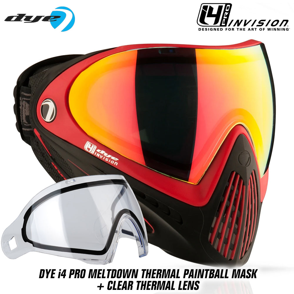 Dye I4 PRO Thermal Paintball Mask Goggles + Thermal Lens Options