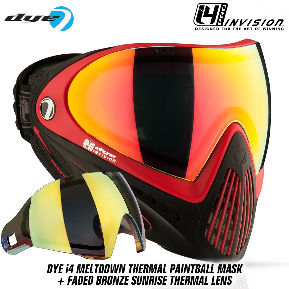 Dye I4 PRO Thermal Paintball Mask Goggles + Thermal Lens Options