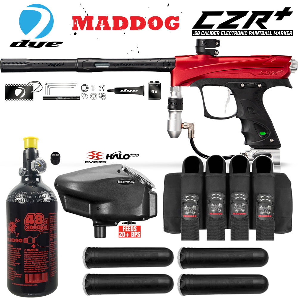 Dye CZR+ Electronic Paintball Gun Marker Packages | Maddog All-In-One Starter Kits