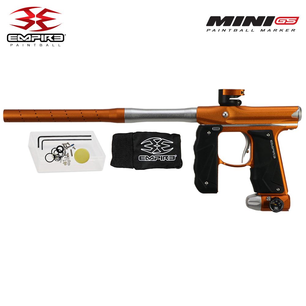 Empire Mini GS electronic paintball gun marker full-auto with 14-inch autococker barrel and wrap-around foregrip