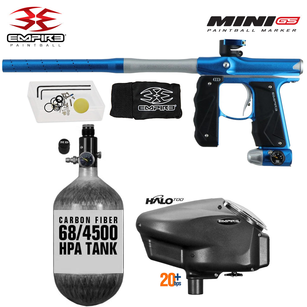 Empire Mini GS 68/4500 Carbon Fiber HPA Paintball Gun Package with Empire Halo Too 20+BPS