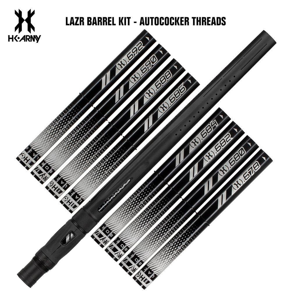 HK Army LAZR Paintball Barrel Kit - Autococker Threads - Black Inserts - PaintballDeals.com