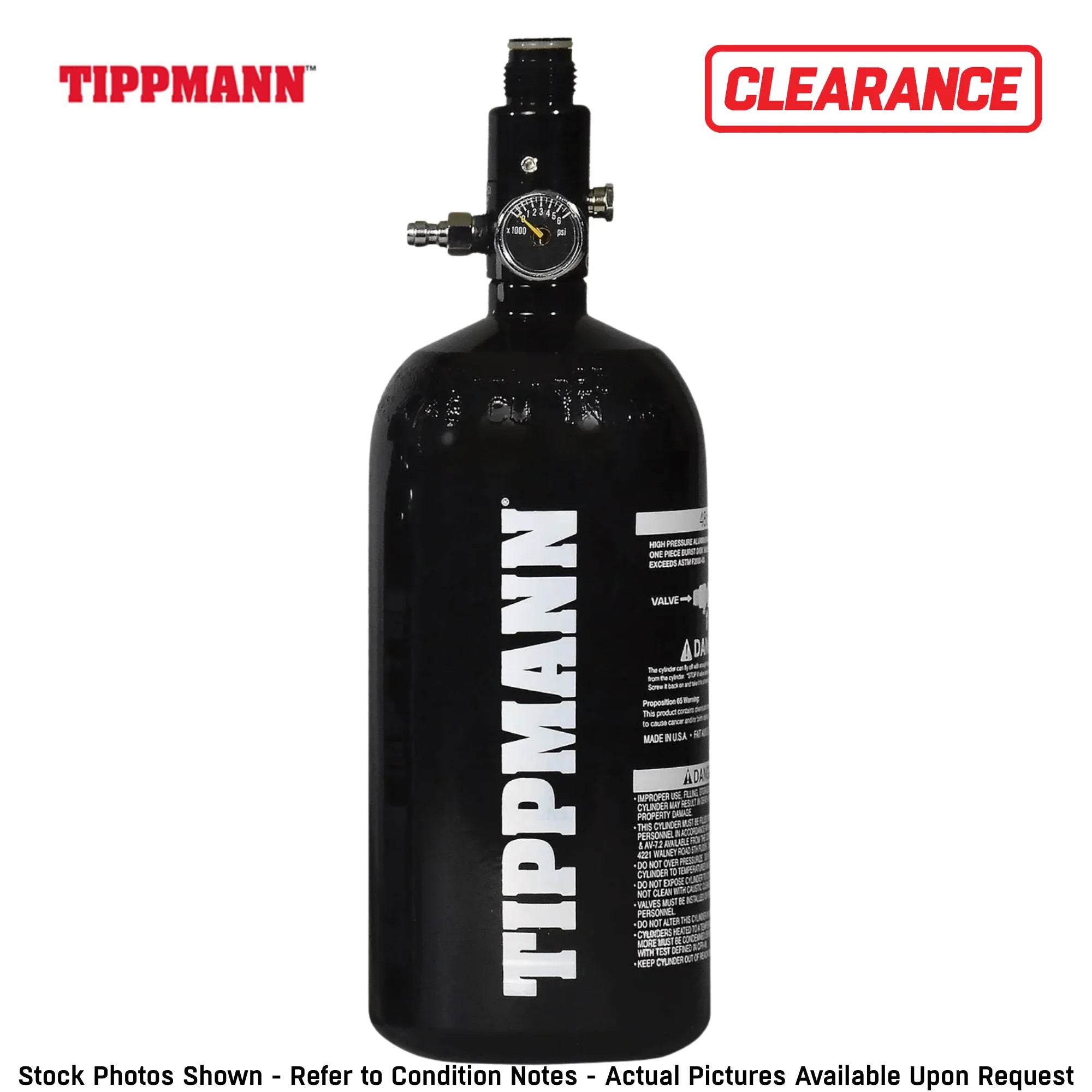 CLEARANCE Tippmann Basic Aluminum 48/3000 HPA Compressed Air Tank | OPEN BOX / USED
